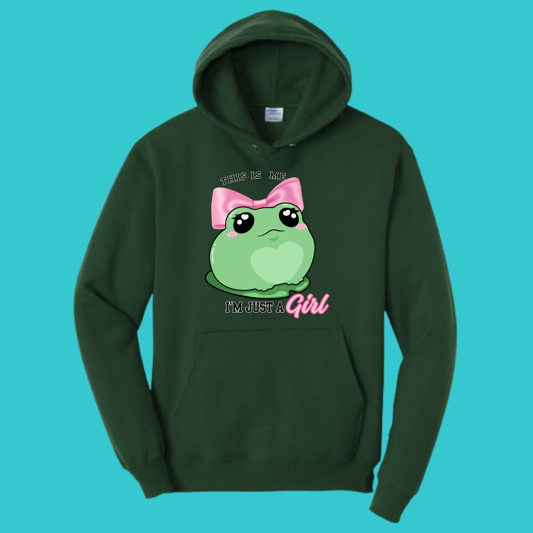 Frog Sweatshirt Unisex Clothing Kawaii Hoodie : Bow Best Friend Gift . Fall Winter Essential . Frog and Toad Couple . Mothers Day Gift for her