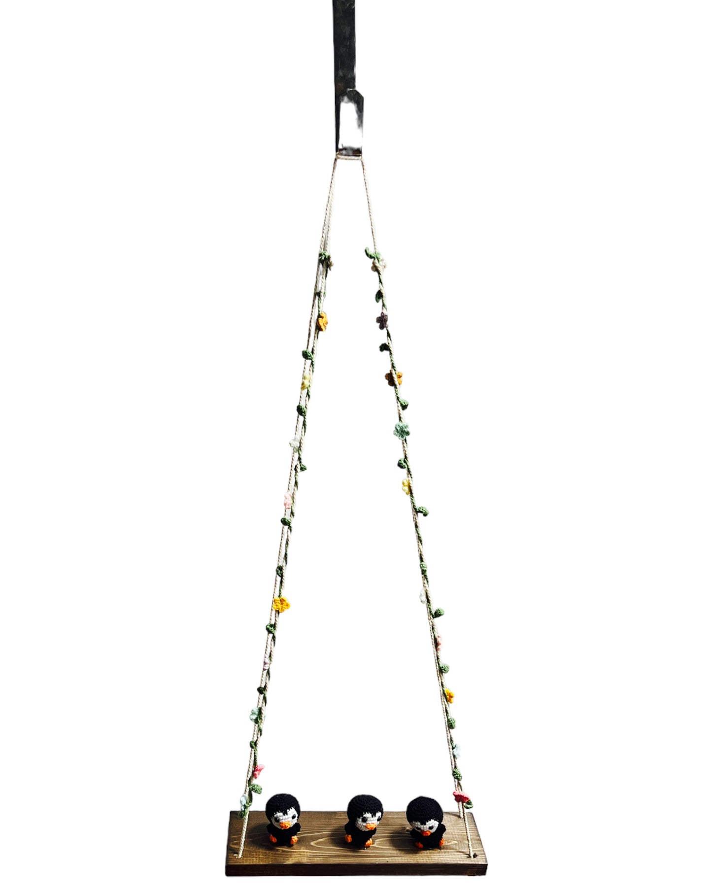 Sloths on a swing Hanging Wall Shelf