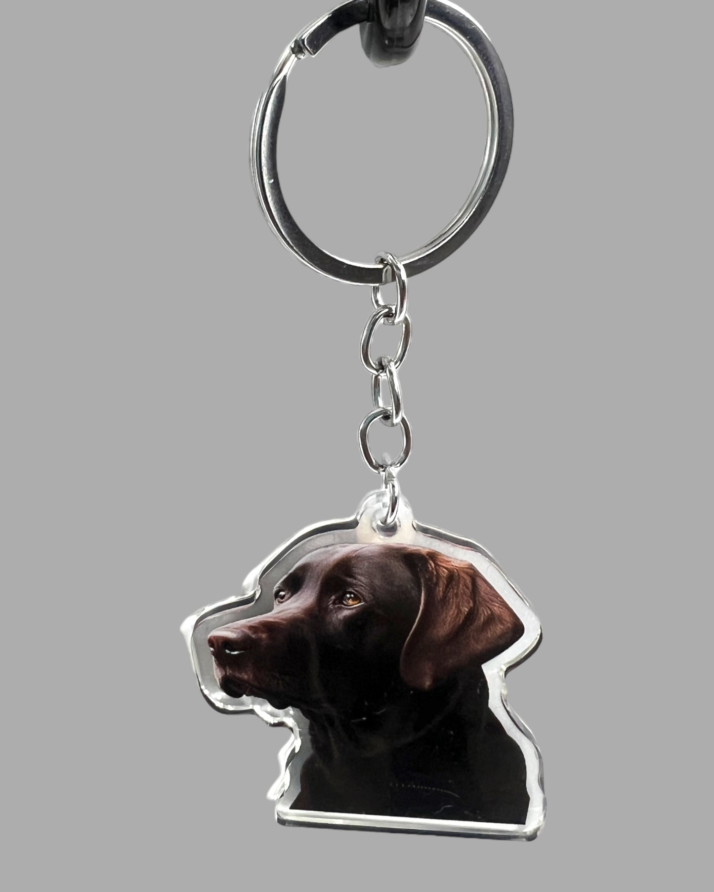 Chihuahua Acrylic Keychain Cute kawaii memorial ornament, pet portrait charm gift backpack fob, dad car décor, dog mom