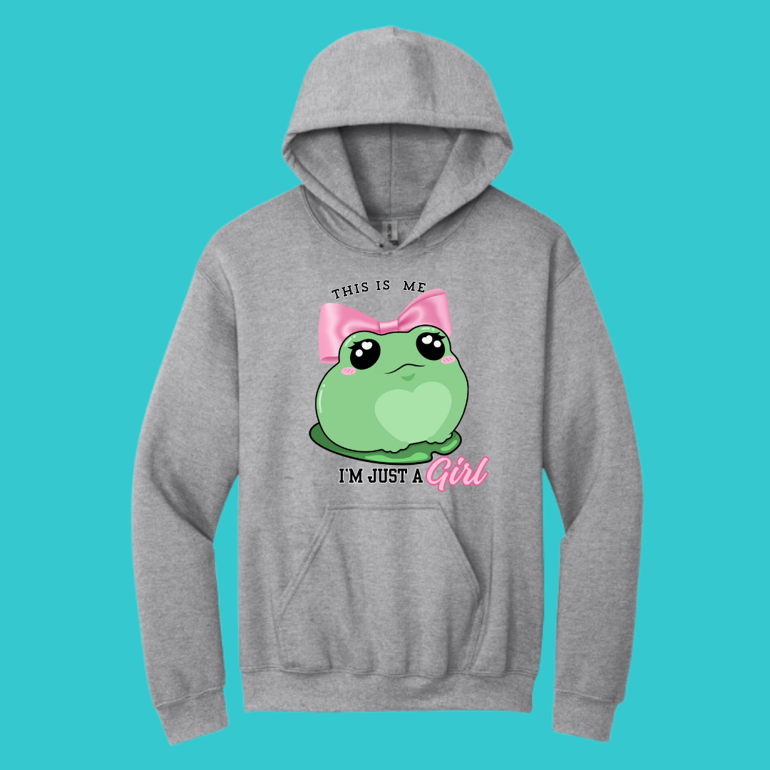 Frog Sweatshirt Unisex Clothing Kawaii Hoodie : Bow Best Friend Gift . Fall Winter Essential . Frog and Toad Couple . Mothers Day Gift for her