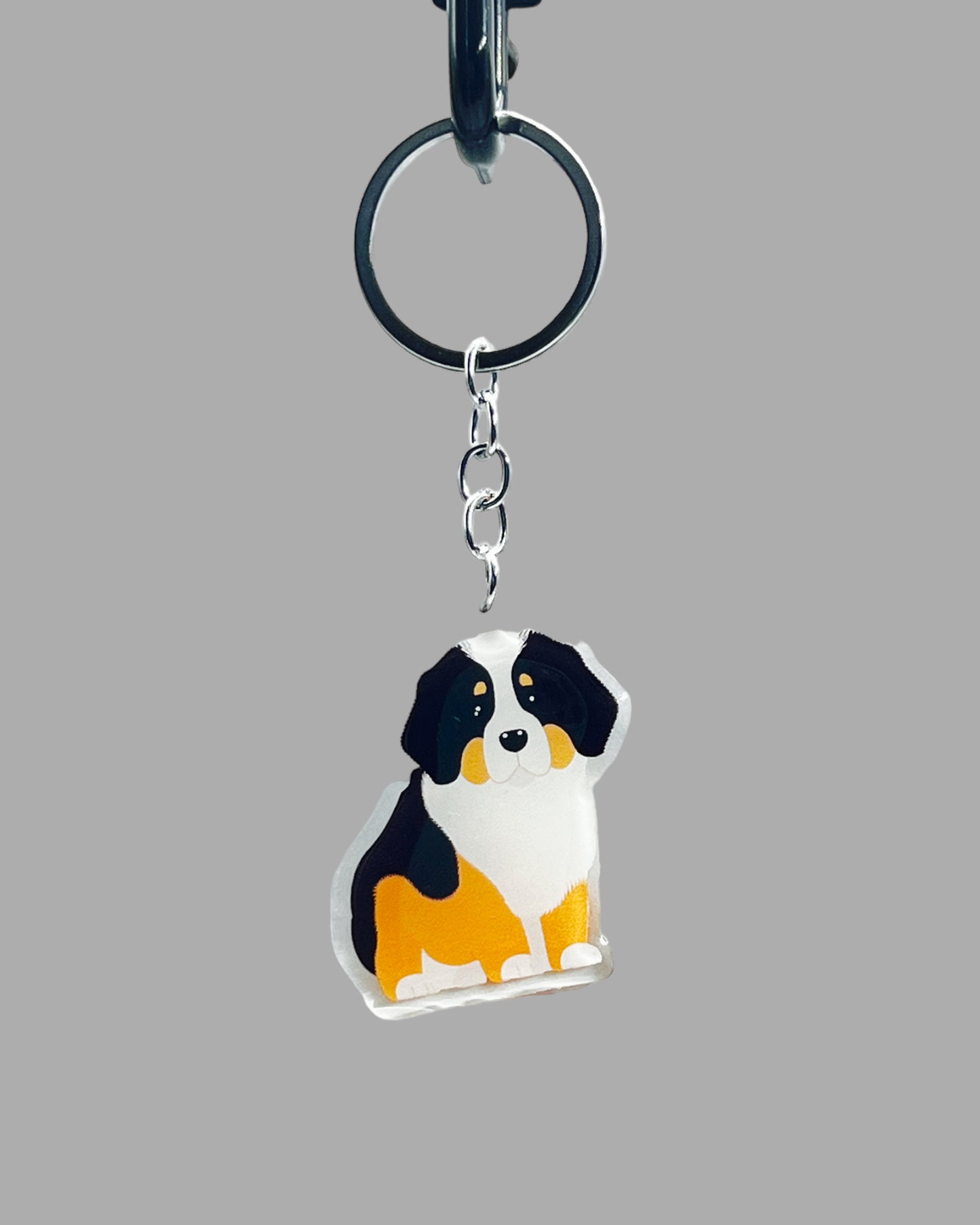 Dog Acrylic Keychain Cute kawaii memorial ornament, pet portrait charm gift backpack photo fob, dad car décor, dog mom gift