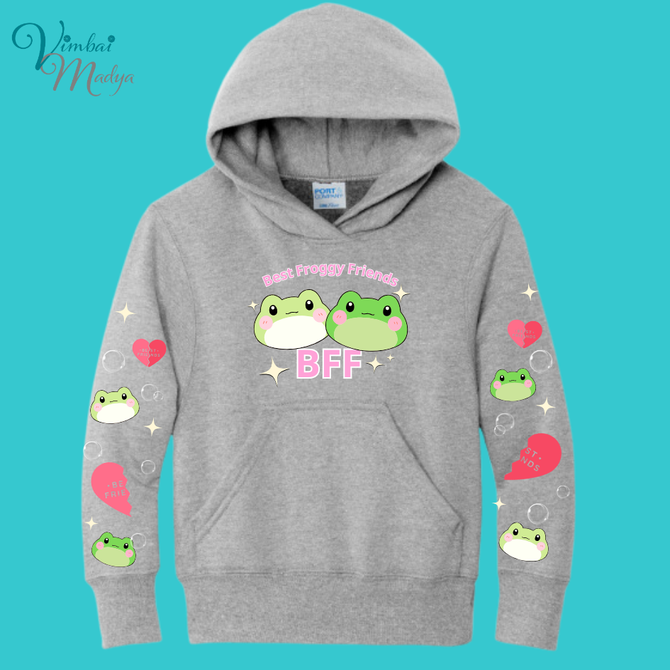 Kawaii Frog Sweater Hoodie : Perfect Mother's Day Gift & Fall Winter Essential . Trendy, Unisex Style for Your Best Friend's Wardrobe