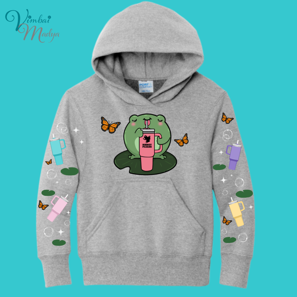 Youth Kawaii Frog Sweater Hoodie : Perfect Mother's Day Gift & Fall Winter Essential . Trendy, Unisex Style for Your Best Friend's Wardrobe