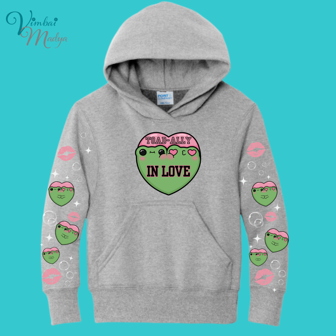 Kawaii Frog Youth Sweater Hoodie : Perfect Birthday Gift & Fall Winter Essential . Trendy, Unisex Style for Your Best Friend's Wardrobe