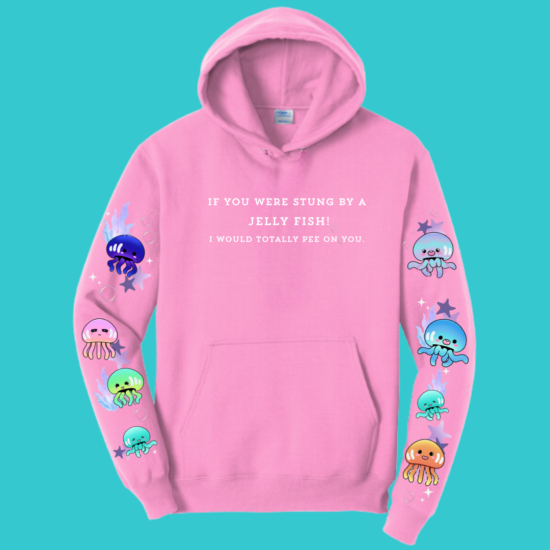 Jellyfish Sweatshirt Unisex Clothing Kawaii Hoodie : Best Friend Gift . Fall Winter Essential . Beach, Ocean, coastal . Mothers Day Gift for her