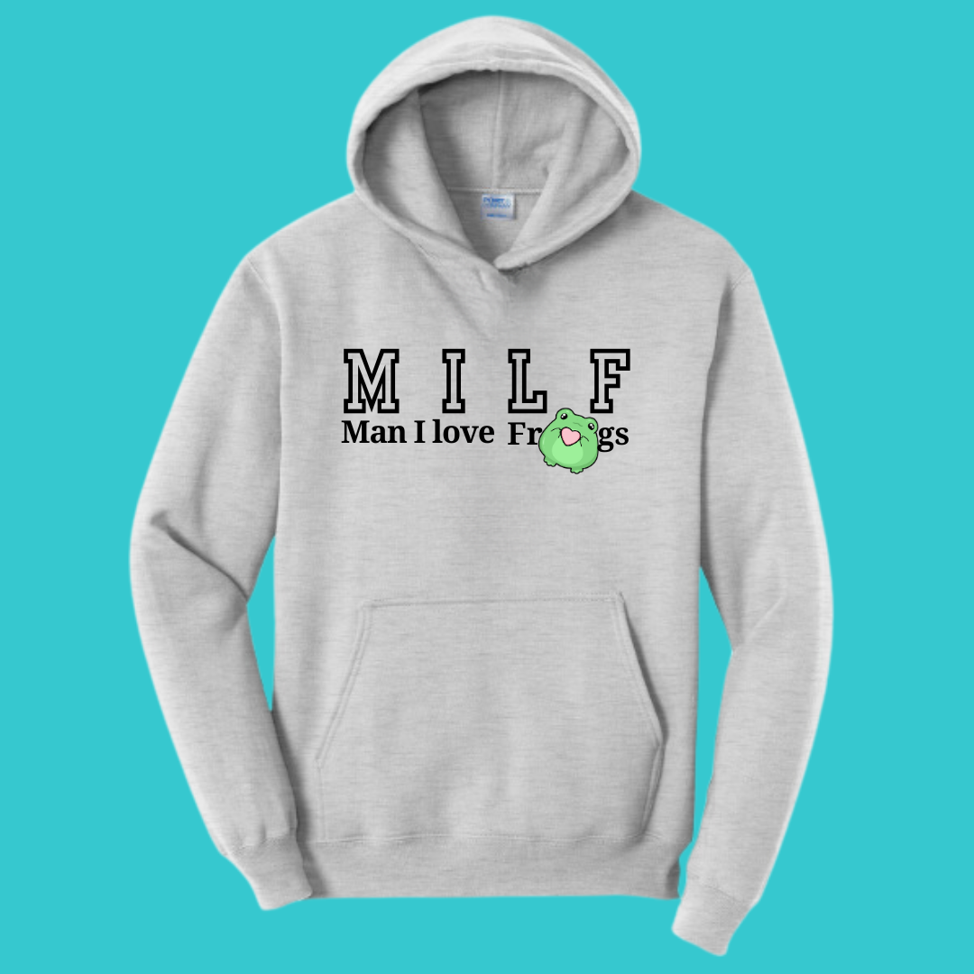Man I love Frogs Unisex Kawaii Sweater Hoodie : Perfect Mother's Day Gift & Fall Winter Essential . Trendy, Unisex Style for Your Best Friend's Wardrobe