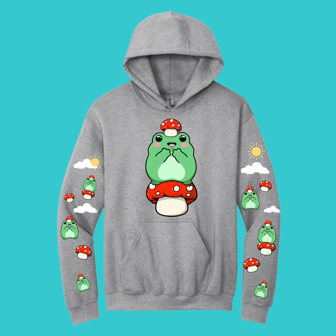 Unisex Kawaii Frog Sweater Hoodie : Perfect Mother's Day Gift & Fall Winter Essential . Trendy, Unisex Style for Your Best Friend's Wardrobe