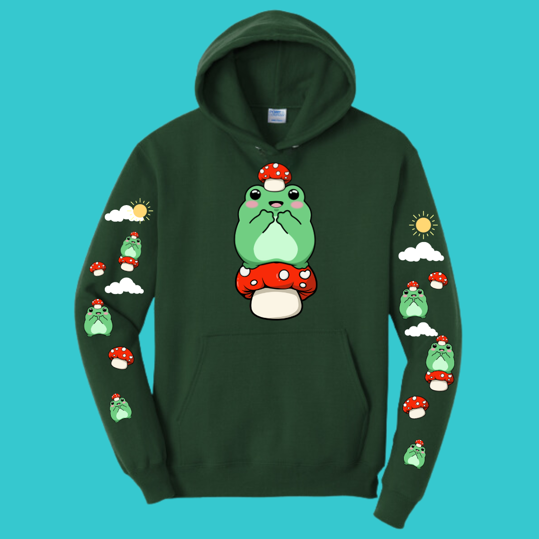 Unisex Kawaii Frog Sweater Hoodie : Perfect Mother's Day Gift & Fall Winter Essential . Trendy, Unisex Style for Your Best Friend's Wardrobe