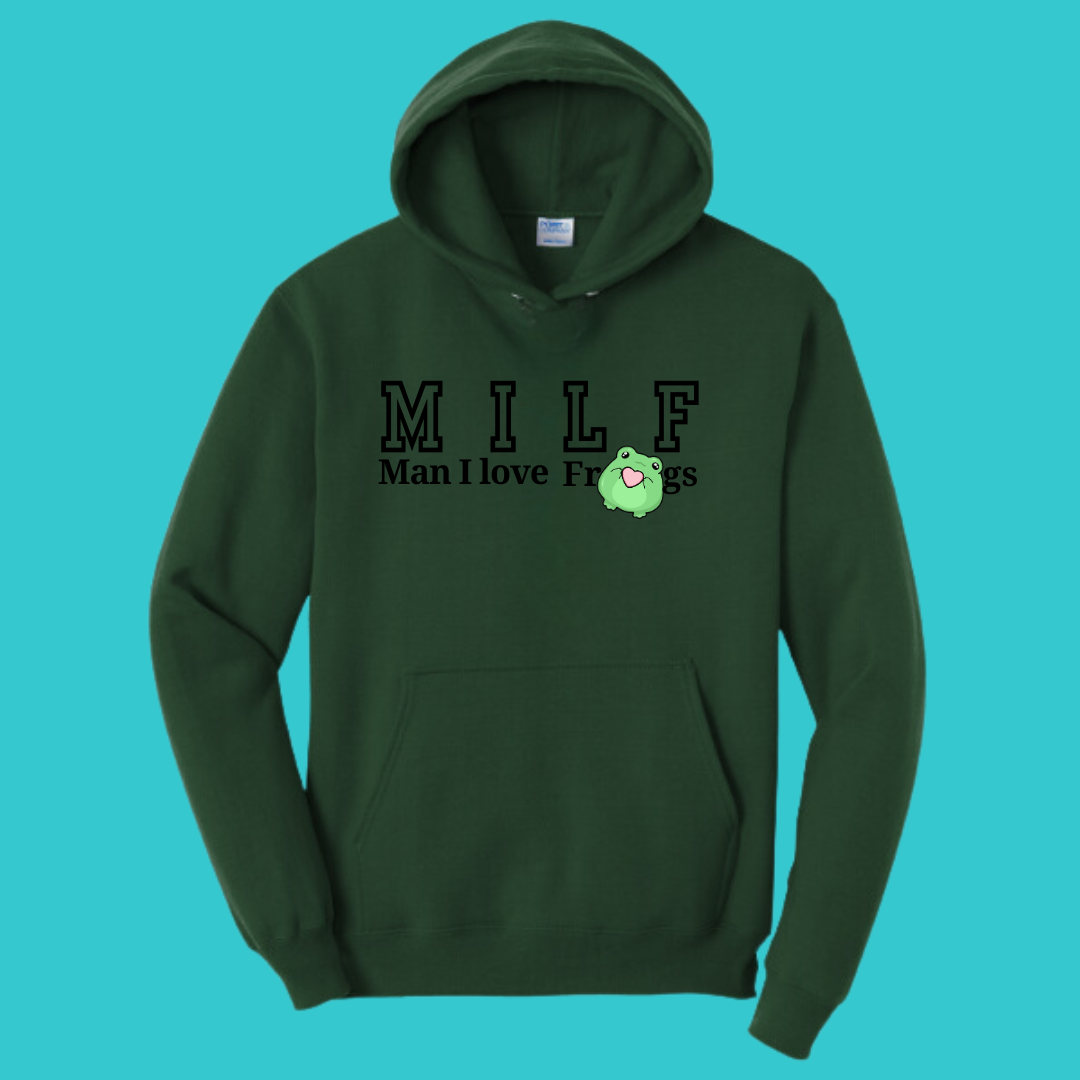 Man I love Frogs Unisex Kawaii Sweater Hoodie : Perfect Mother's Day Gift & Fall Winter Essential . Trendy, Unisex Style for Your Best Friend's Wardrobe