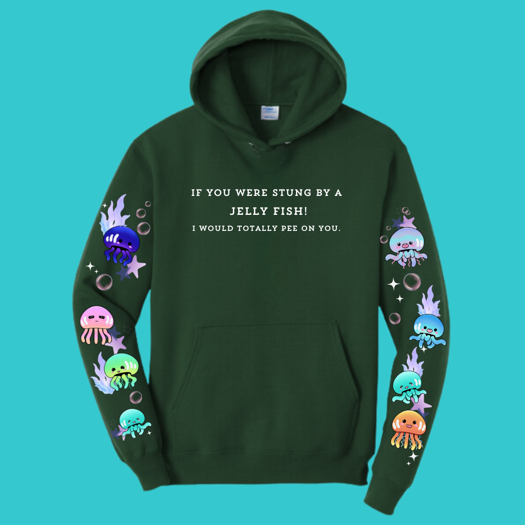 Jellyfish Sweatshirt Unisex Clothing Kawaii Hoodie : Best Friend Gift . Fall Winter Essential . Beach, Ocean, coastal . Mothers Day Gift for her