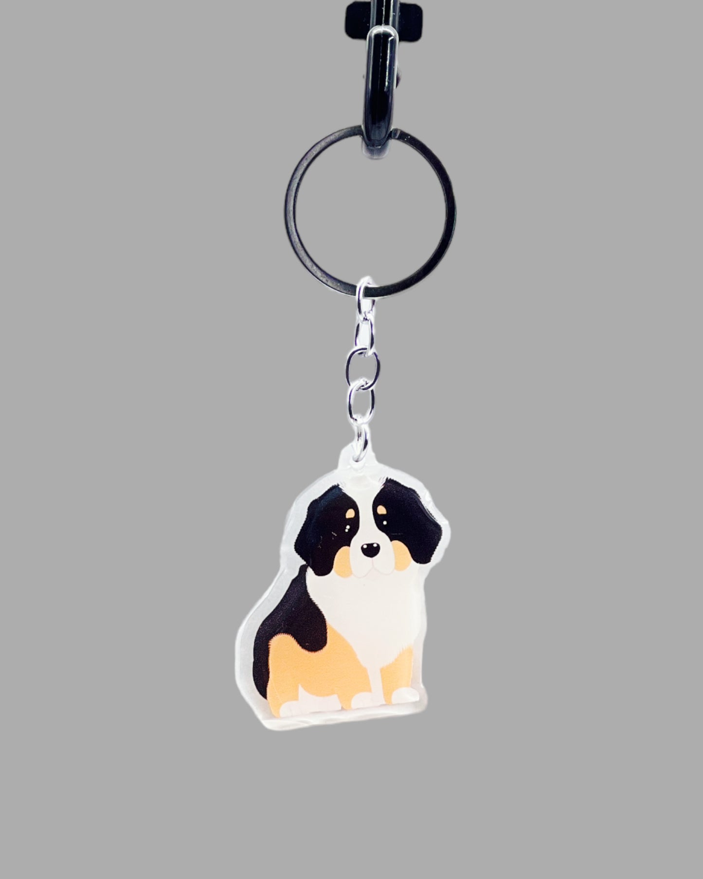 Dog Acrylic Keychain Cute kawaii memorial ornament, pet portrait charm gift backpack photo fob, dad car décor, dog mom gift