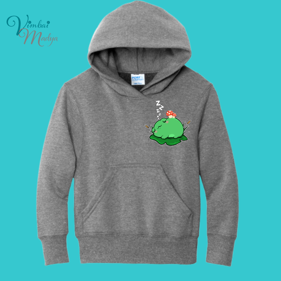 sleepy Frog Youth Sweater Hoodie : Perfect Birthday Gift & Fall Winter Essential . Trendy, Unisex Style for Your Best Friend's Wardrobe