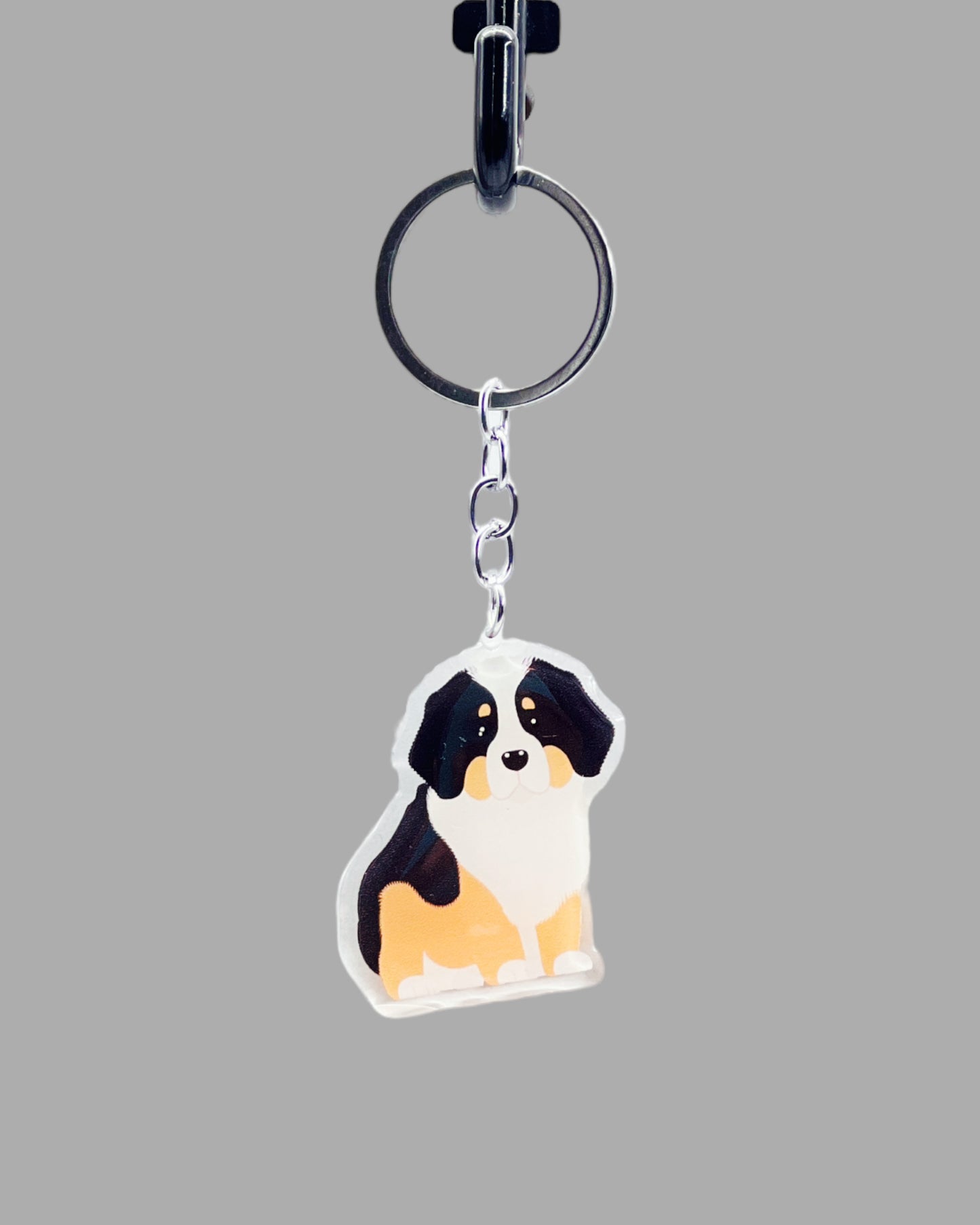 Dog Acrylic Keychain Cute kawaii memorial ornament, pet portrait charm gift backpack photo fob, dad car décor, dog mom gift