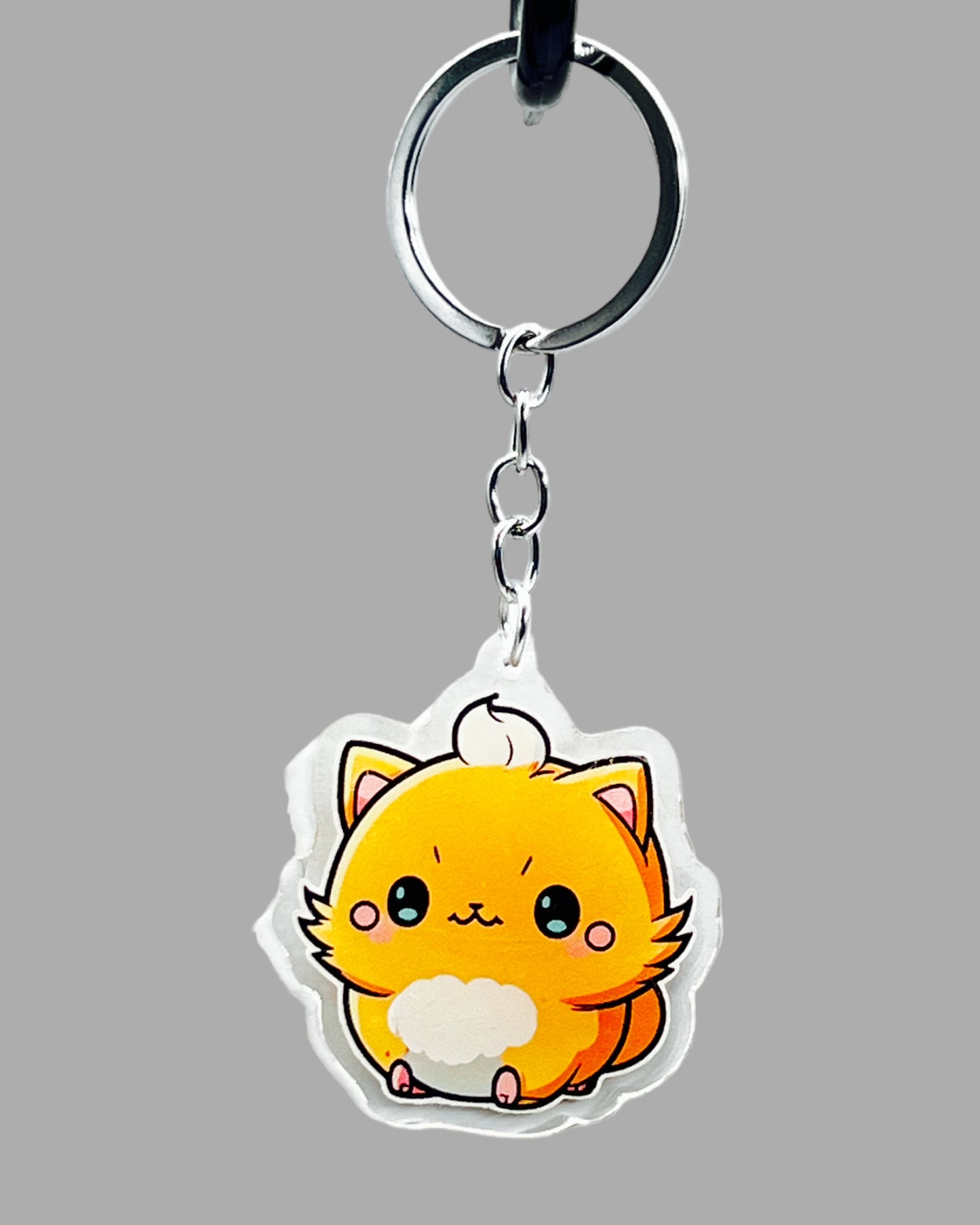 Alcapa Acrylic keychain, farm animal Cute kawaii memorial ornament, pet portrait charm gift backpack fob, dad car décor, first day of school gift