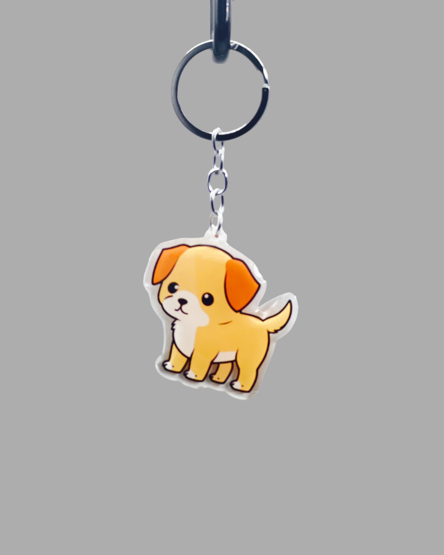 Kawaii Lad a rough collie dog acrylic key chain, Cute kawaii memorial ornament, pet portrait charm gift backpack fob, dad car décor