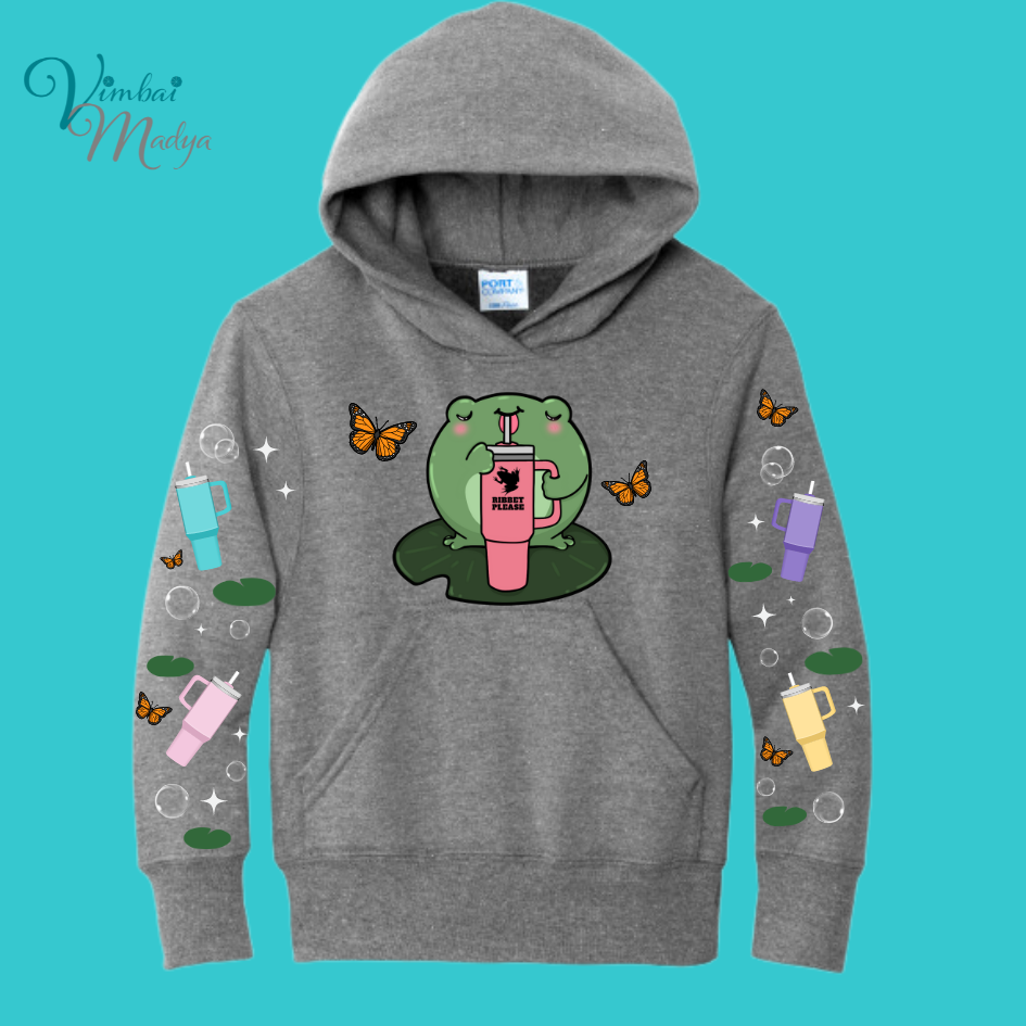 Youth Kawaii Frog Sweater Hoodie : Perfect Mother's Day Gift & Fall Winter Essential . Trendy, Unisex Style for Your Best Friend's Wardrobe