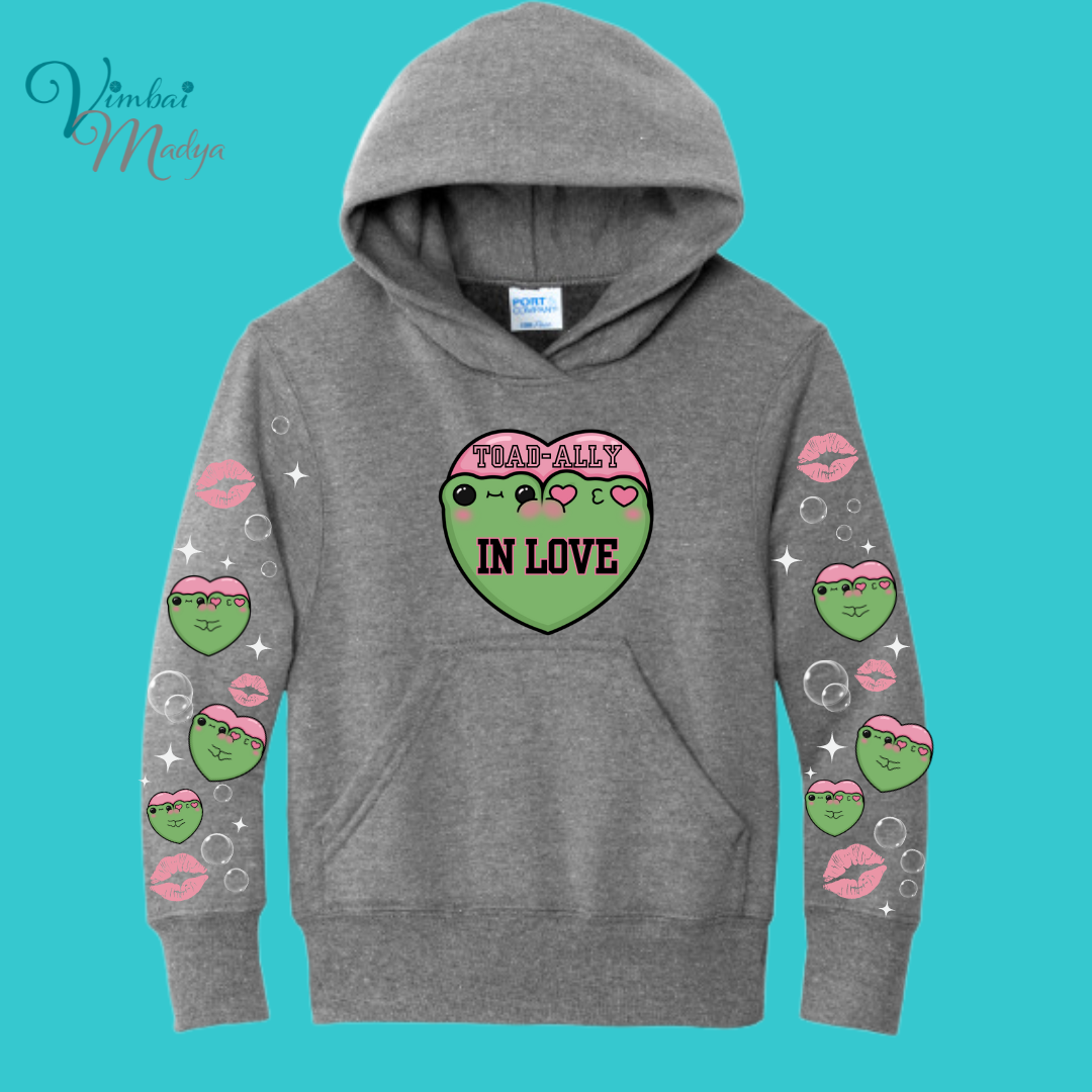 Kawaii Frog Youth Sweater Hoodie : Perfect Birthday Gift & Fall Winter Essential . Trendy, Unisex Style for Your Best Friend's Wardrobe