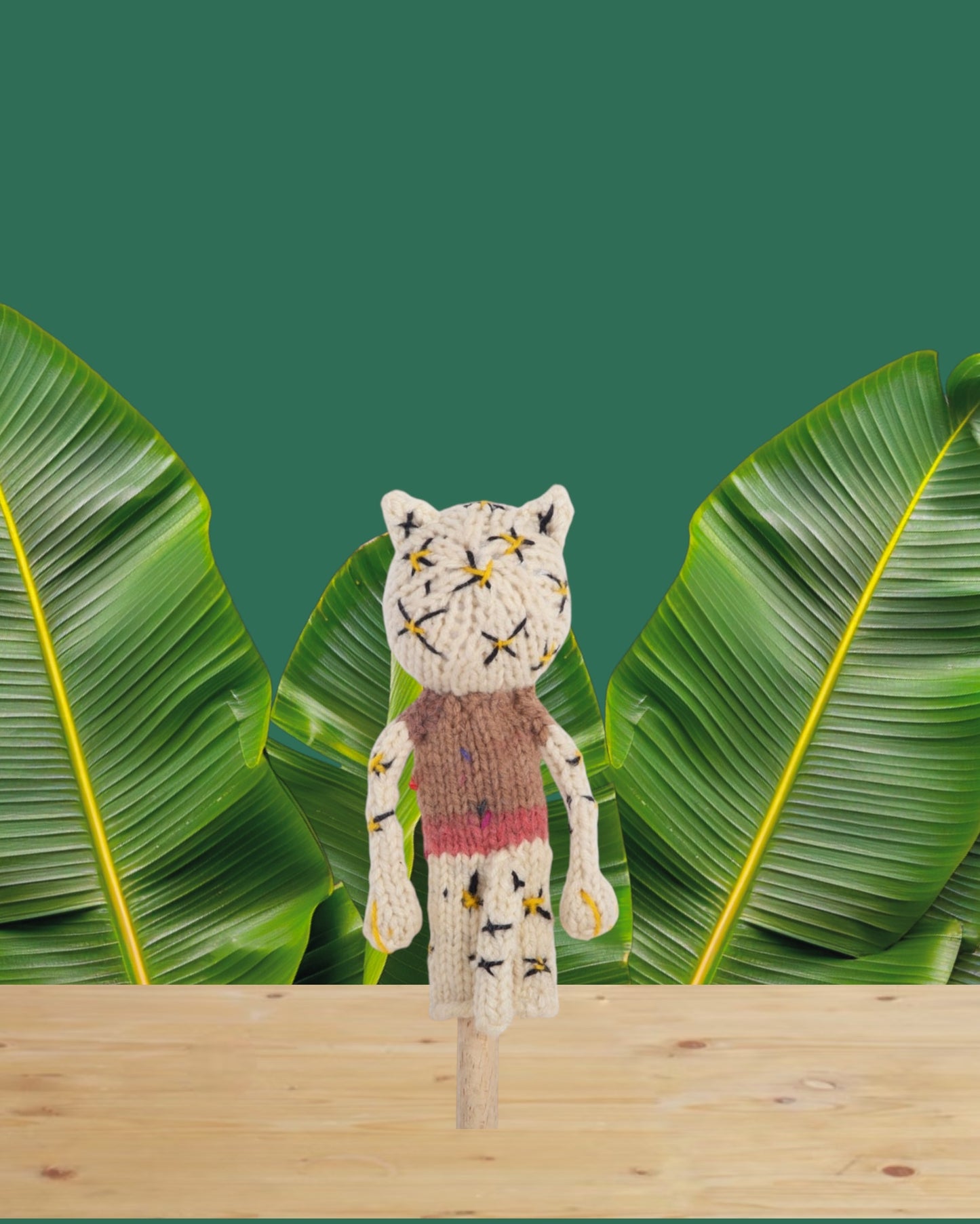 Leopard crochet finger puppet Old MacDonald's Safari Animal - Kid Stocking Stuffer, Woodland Forest Friends, Nursery Rhyme Amigurumi Set