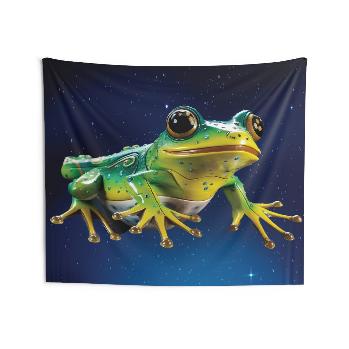 Frog Tapestry for Contemporary Home Decor . Inspirational Wall Hanging Art for Baby Nursery, Dorm room, Coastal Home . Housewarming Gift