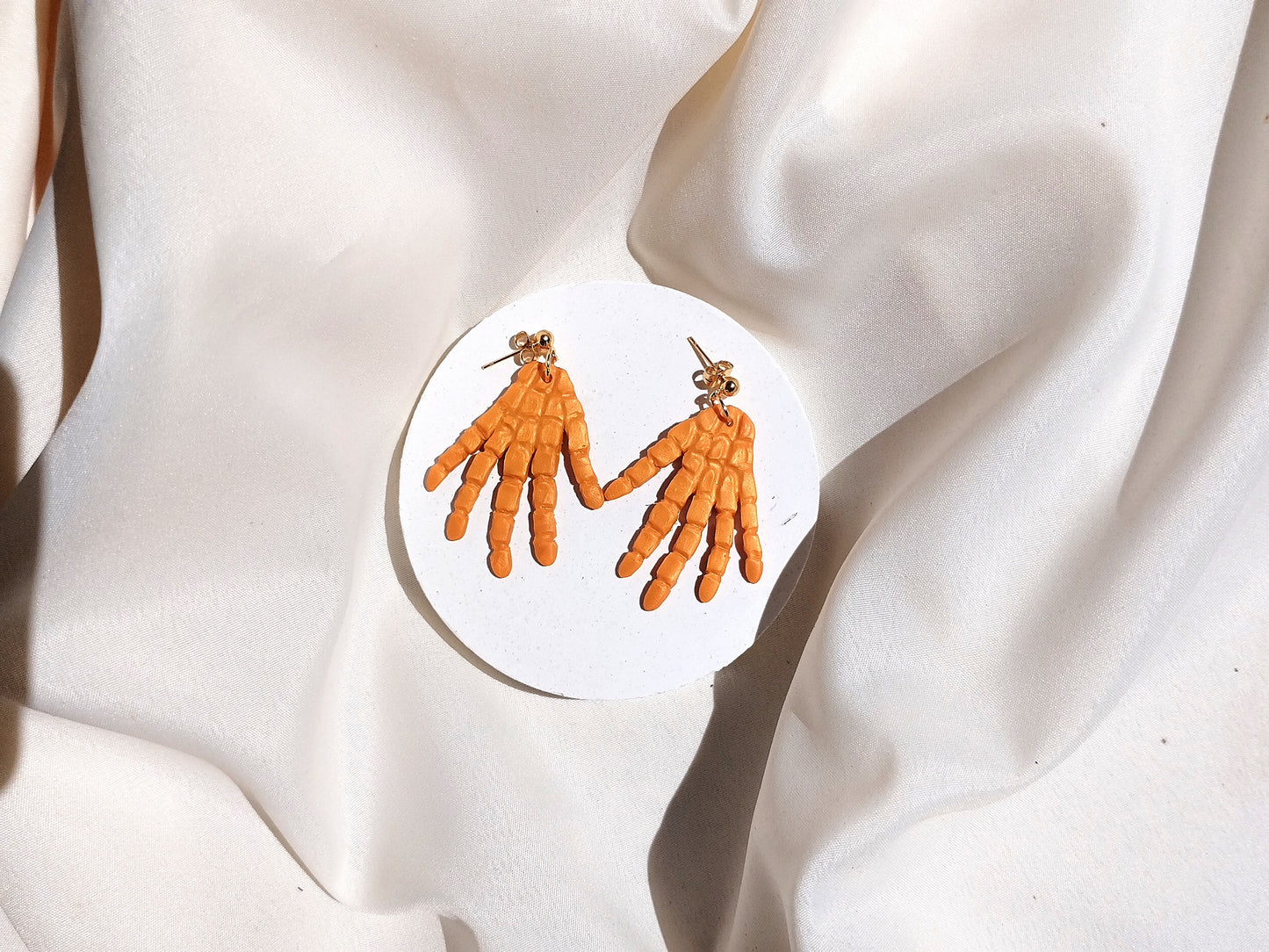 Skeleton polymer clay earrings, halloween spooky witch wican Handmade Dainty dangle cute minimalist earrings, birthday gift for best friend