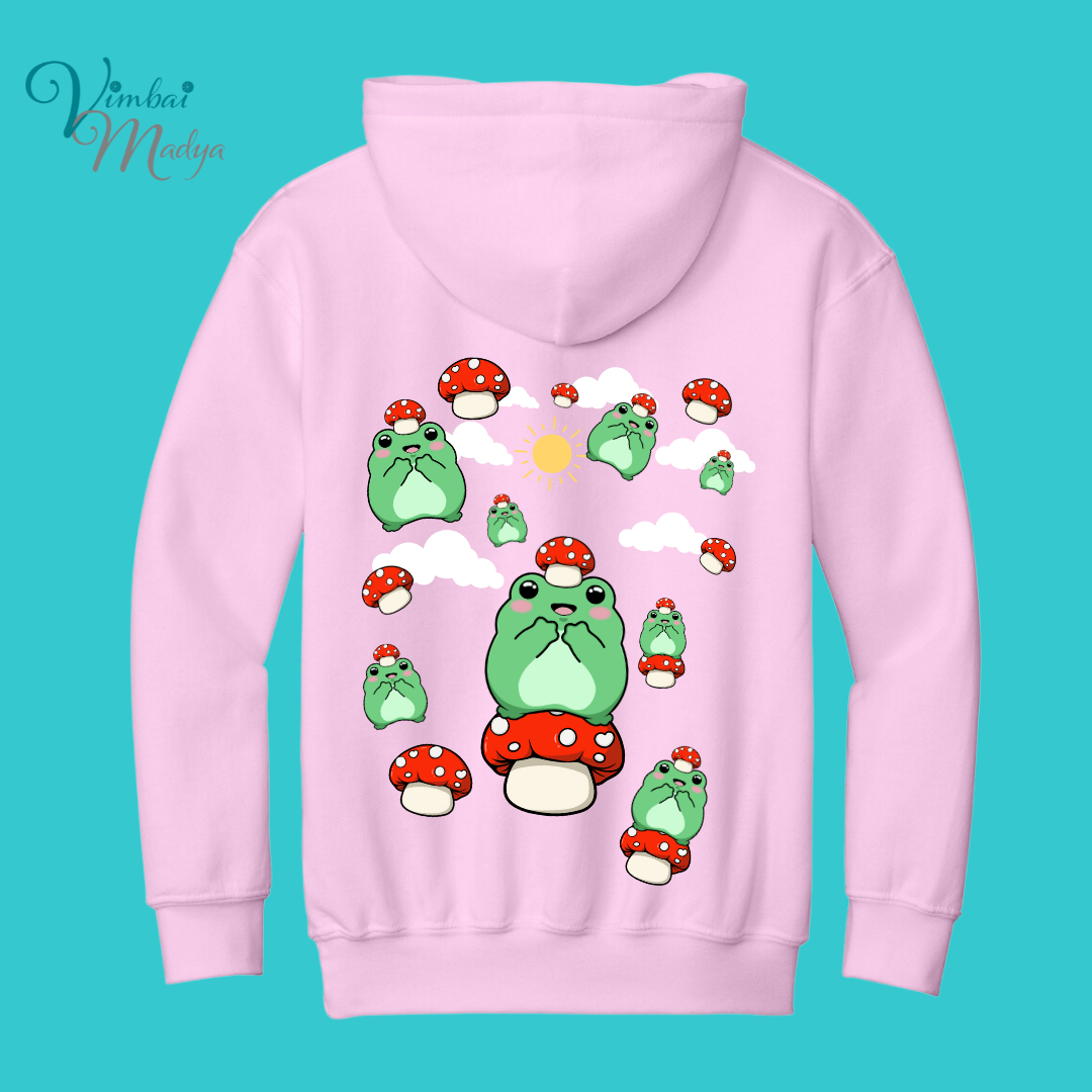 sleepy Frog Youth Sweater Hoodie : Perfect Birthday Gift & Fall Winter Essential . Trendy, Unisex Style for Your Best Friend's Wardrobe