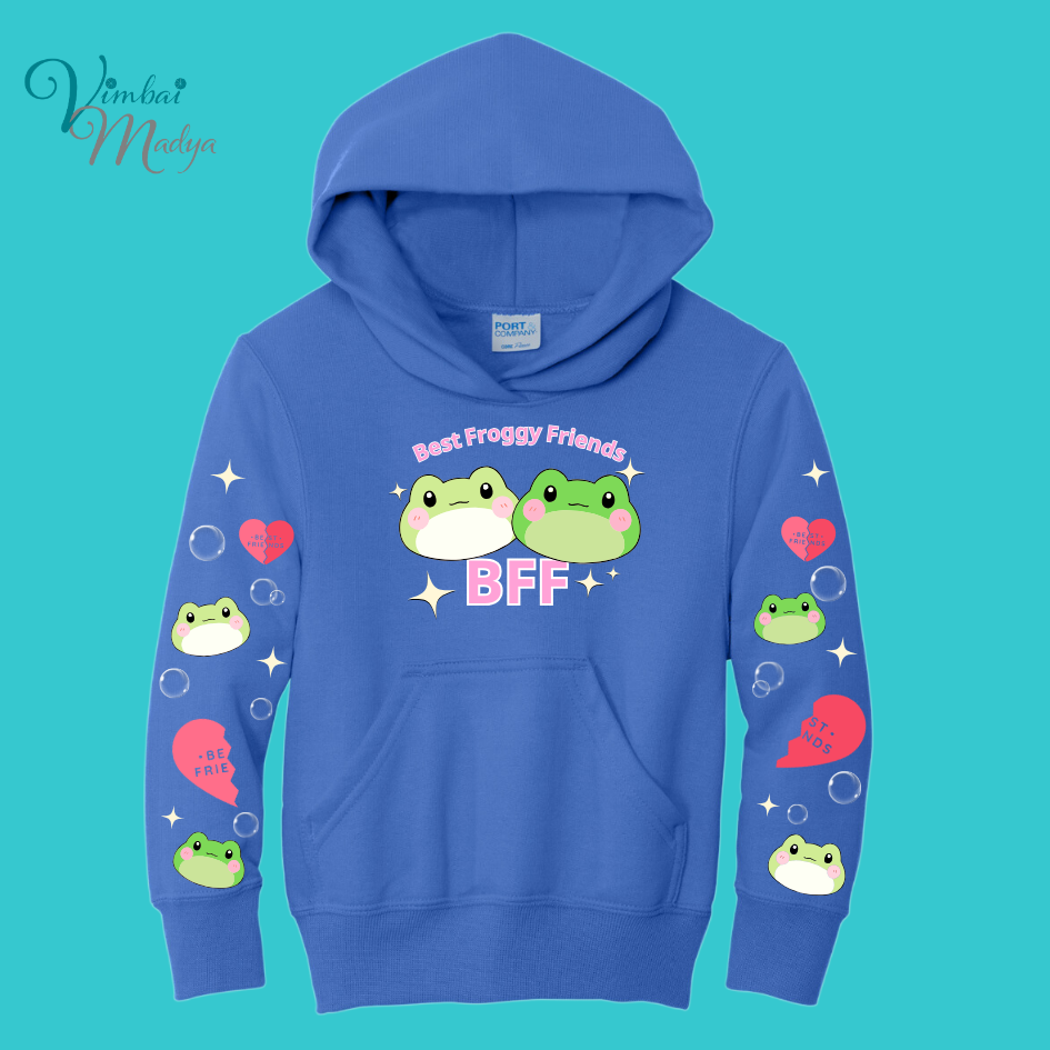 Kawaii Frog Sweater Hoodie : Perfect Mother's Day Gift & Fall Winter Essential . Trendy, Unisex Style for Your Best Friend's Wardrobe