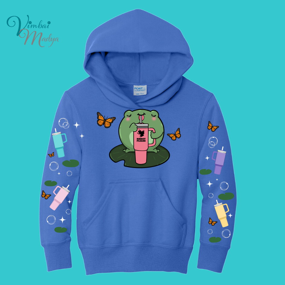 Youth Kawaii Frog Sweater Hoodie : Perfect Mother's Day Gift & Fall Winter Essential . Trendy, Unisex Style for Your Best Friend's Wardrobe