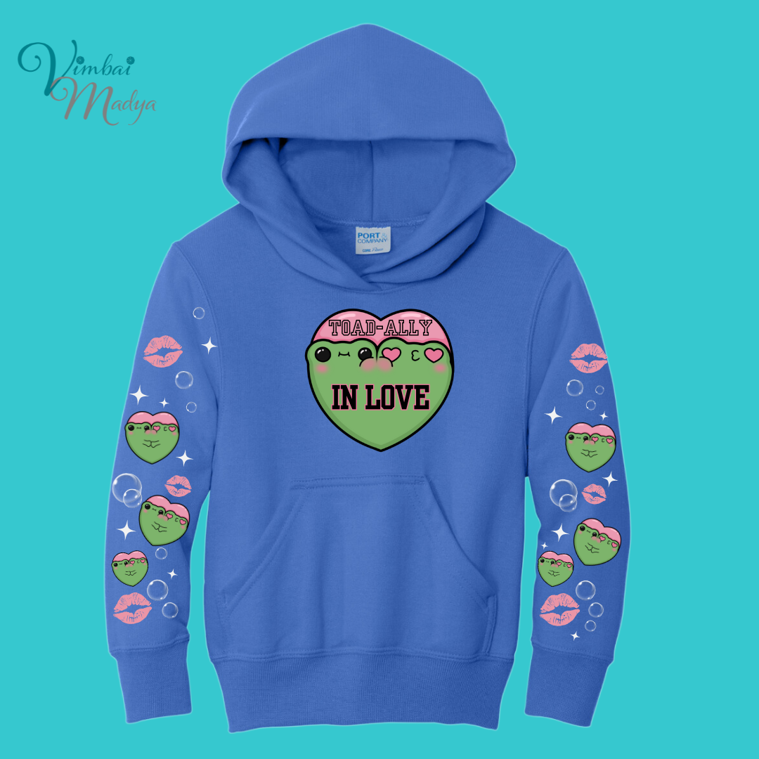 Kawaii Frog Youth Sweater Hoodie : Perfect Birthday Gift & Fall Winter Essential . Trendy, Unisex Style for Your Best Friend's Wardrobe