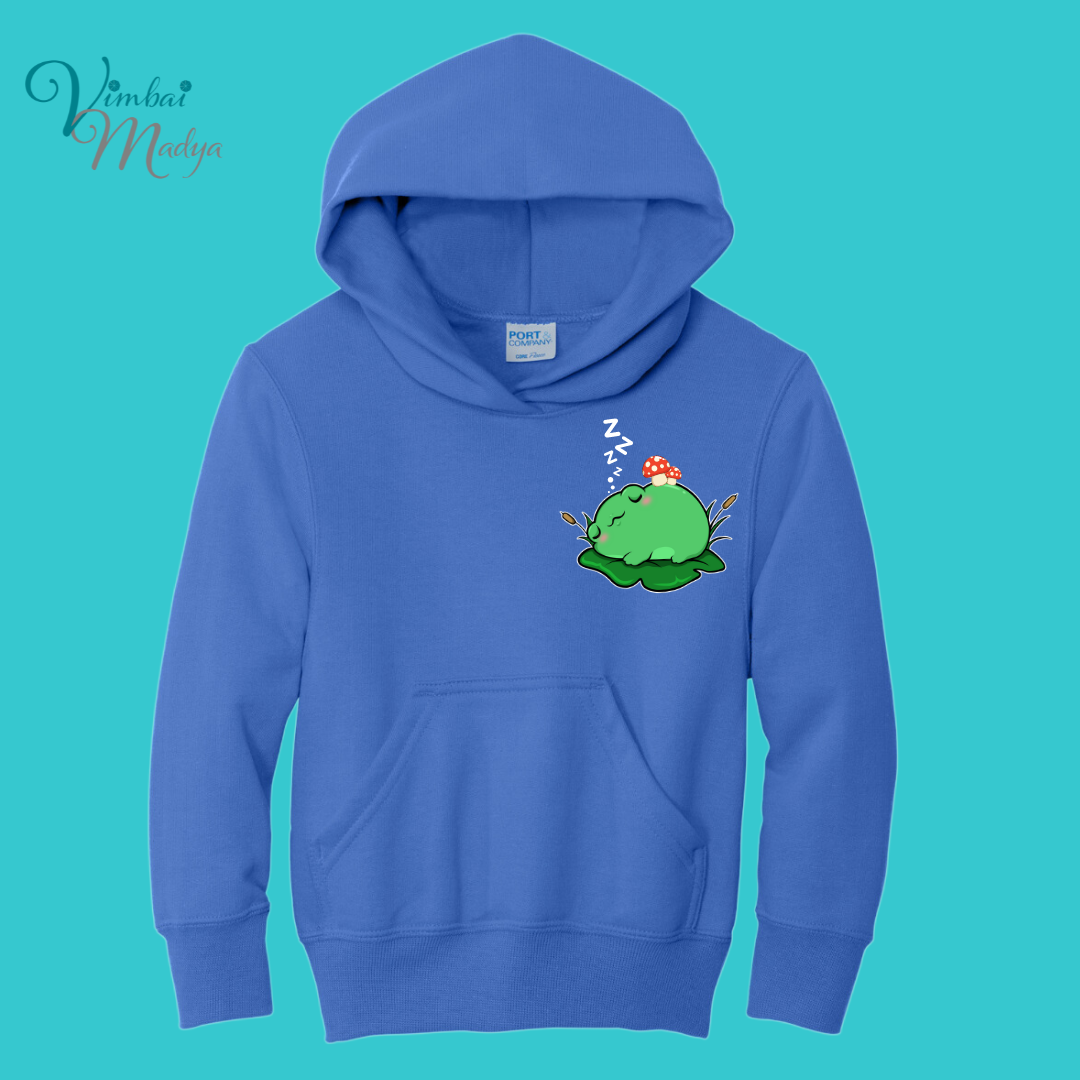 sleepy Frog Youth Sweater Hoodie : Perfect Birthday Gift & Fall Winter Essential . Trendy, Unisex Style for Your Best Friend's Wardrobe