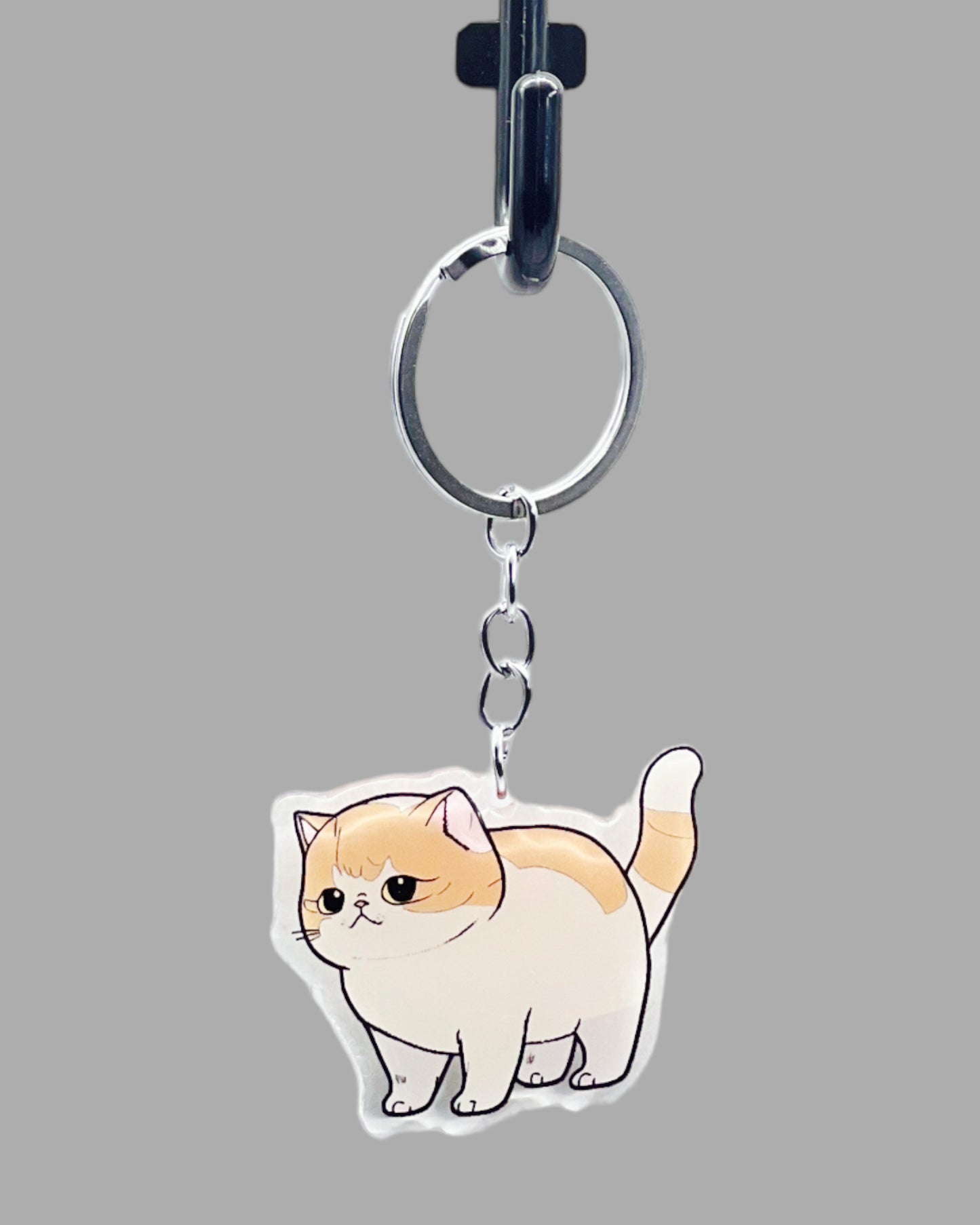 Birman Cat Acrylic keychain, Cute kawaii animal memorial ornament, pet portrait charm gift backpack photo fob or dad car décor