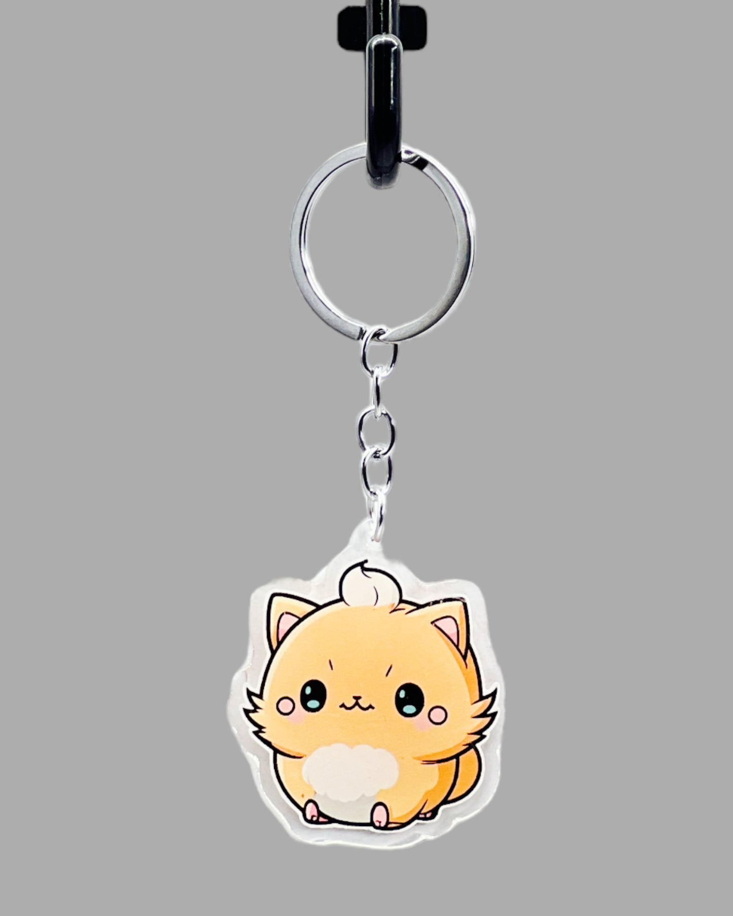 Alcapa Acrylic keychain, farm animal Cute kawaii memorial ornament, pet portrait charm gift backpack fob, dad car décor, first day of school gift
