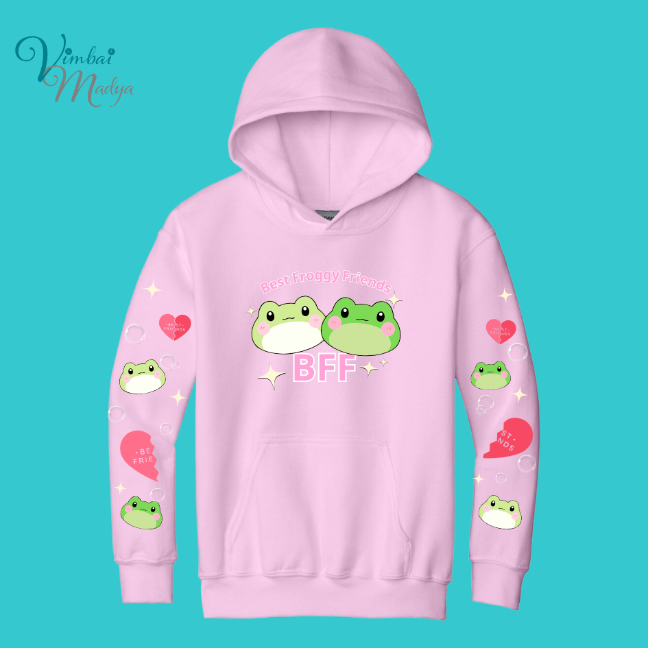 Kawaii Frog Sweater Hoodie : Perfect Mother's Day Gift & Fall Winter Essential . Trendy, Unisex Style for Your Best Friend's Wardrobe