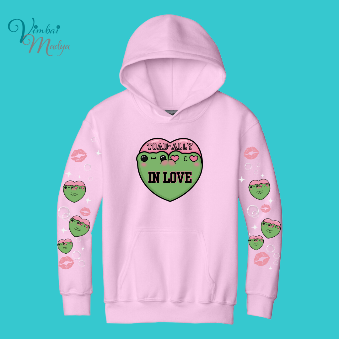 Kawaii Frog Youth Sweater Hoodie : Perfect Birthday Gift & Fall Winter Essential . Trendy, Unisex Style for Your Best Friend's Wardrobe