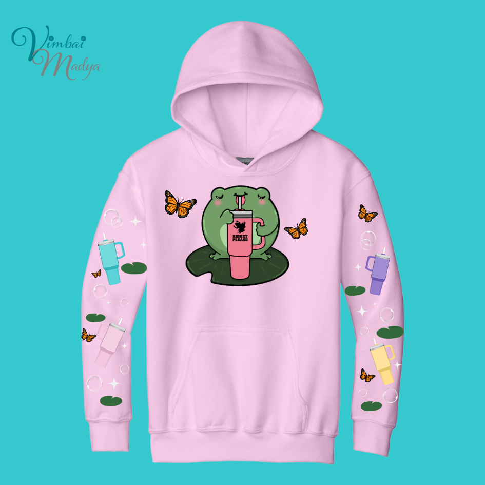 Youth Kawaii Frog Sweater Hoodie : Perfect Mother's Day Gift & Fall Winter Essential . Trendy, Unisex Style for Your Best Friend's Wardrobe