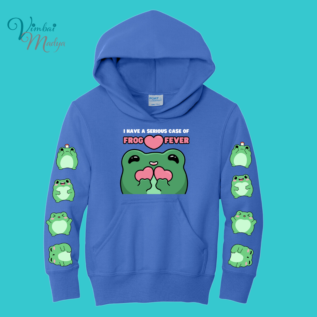 Youth Kawaii Frog Sweater Hoodie : frog and toad couples Gift for Book lovers .Best Friend . Fall Winter Essential