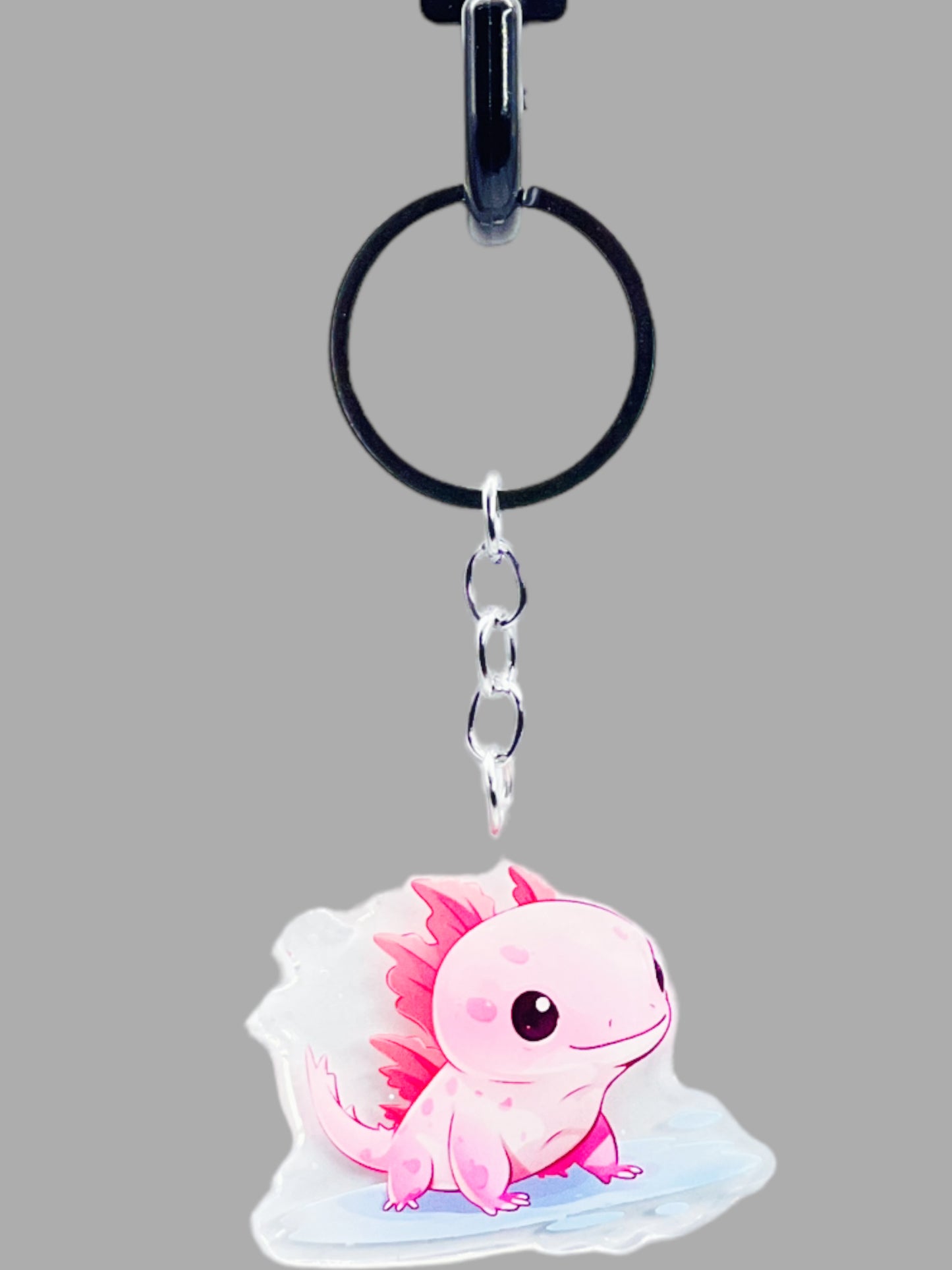 Axolotl Acrylic wildlife keychain