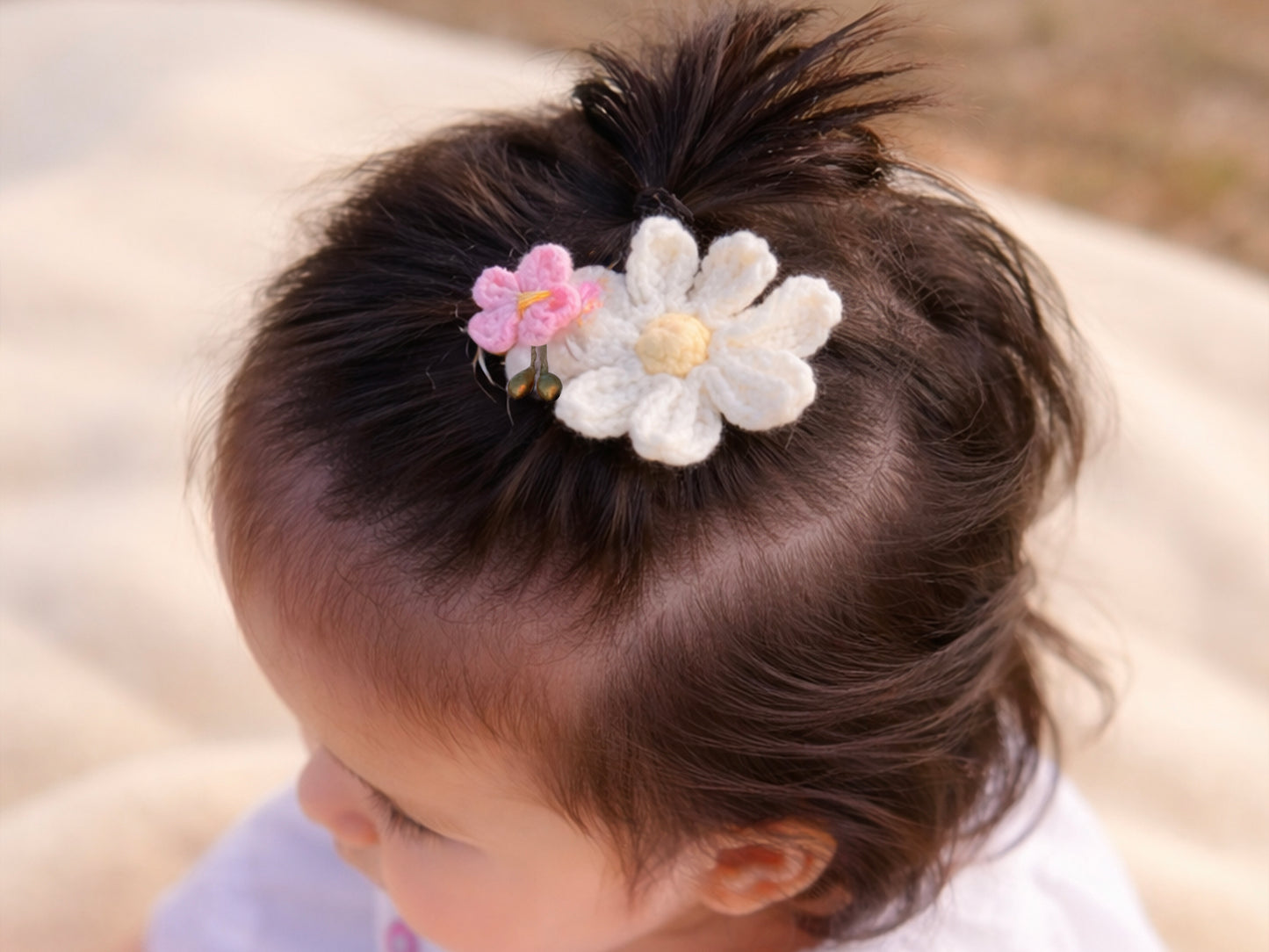 Crochet Trim Snap Hair Clips, Hair barrettes for kids