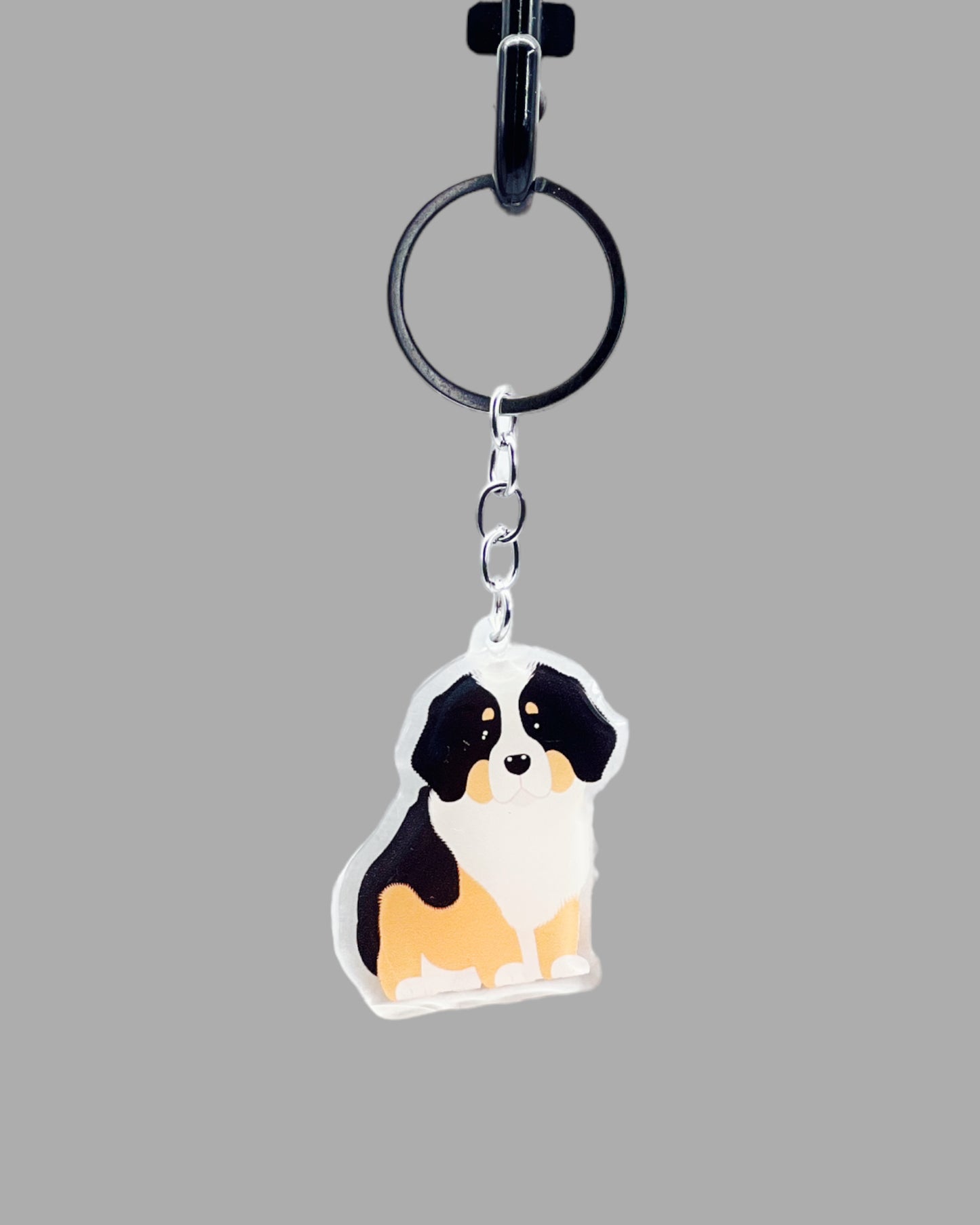 Dog Acrylic Keychain Cute kawaii memorial ornament, pet portrait charm gift backpack photo fob, dad car décor, dog mom gift