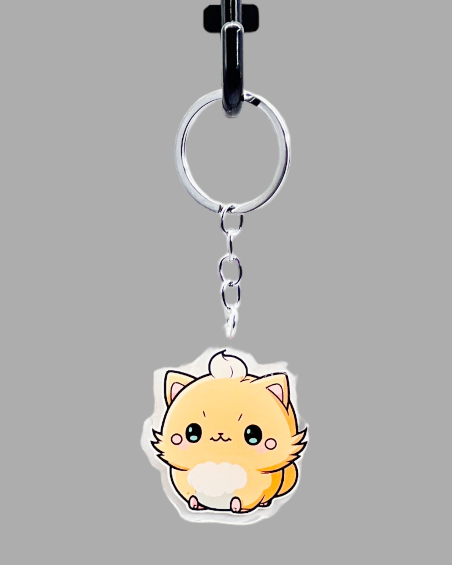 Alcapa Acrylic keychain, farm animal Cute kawaii memorial ornament, pet portrait charm gift backpack fob, dad car décor, first day of school gift
