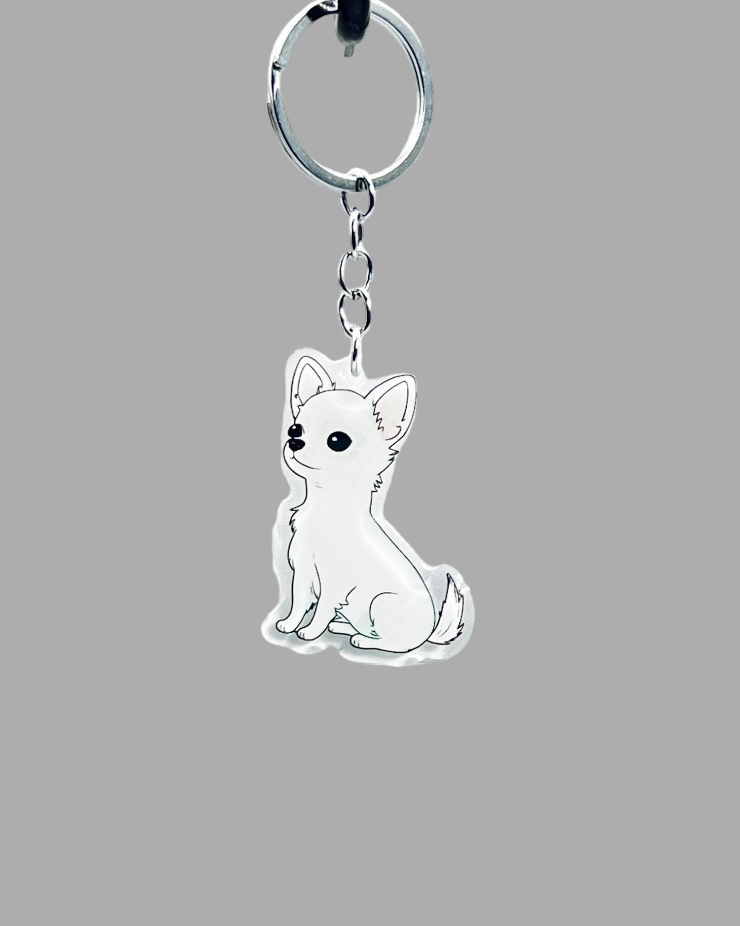 Chihuahua Acrylic Keychain Cute kawaii memorial ornament, pet portrait charm gift backpack fob, dad car décor, dog mom