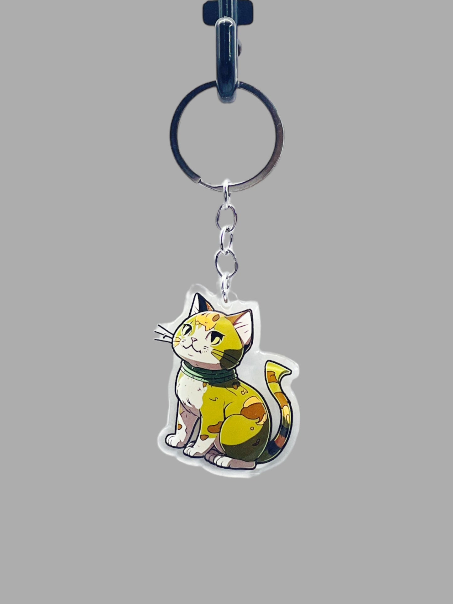 Cat Acrylic keychain, Cute kawaii memorial ornament, pet portrait charm gift backpack fob, dad car décor, first day of school gift