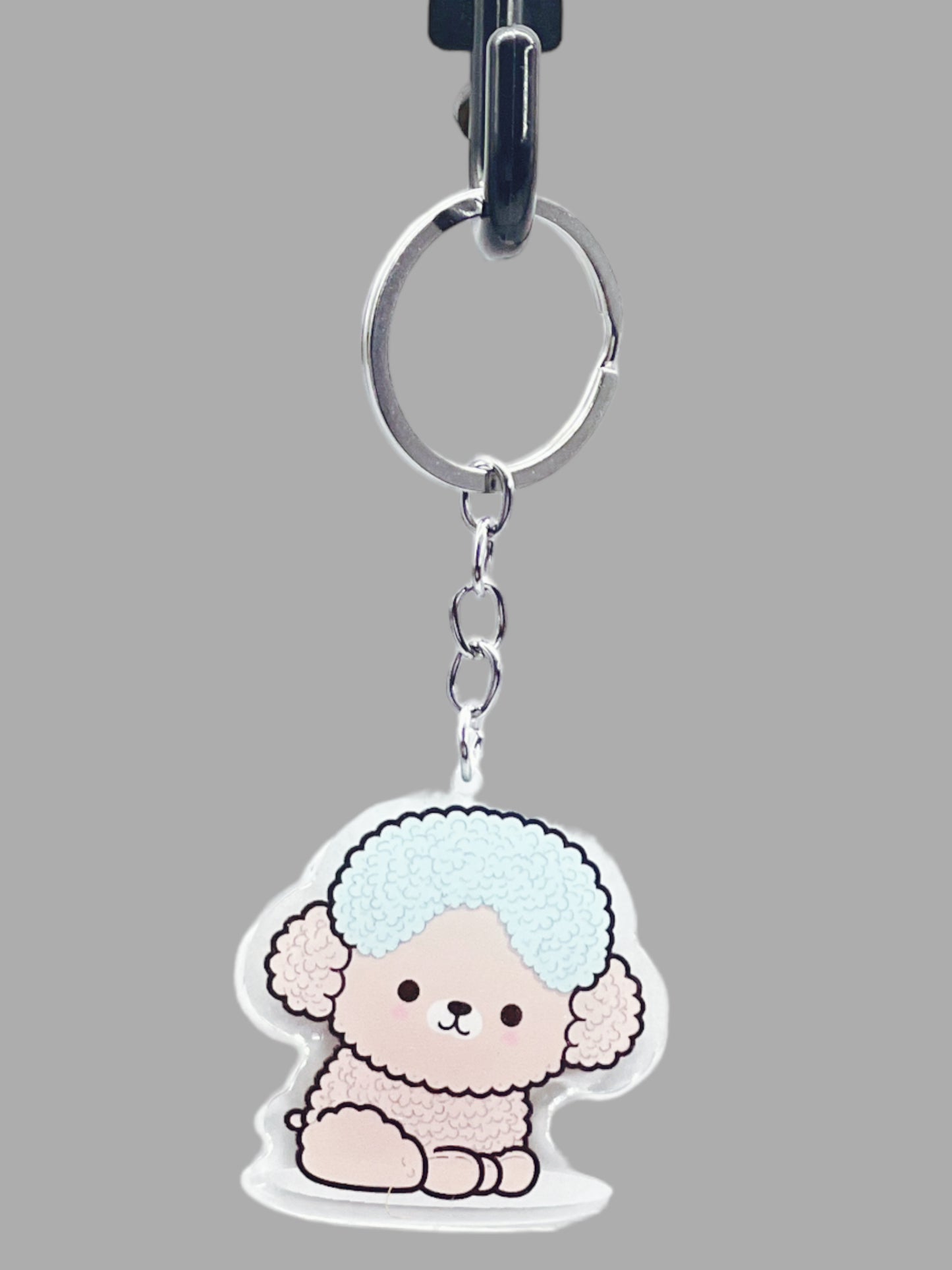 Doberman Pinscher Dog Acrylic Keychain Cute kawaii memorial ornament, pet portrait charm gift backpack photo fob, dad car décor, dog mom gift