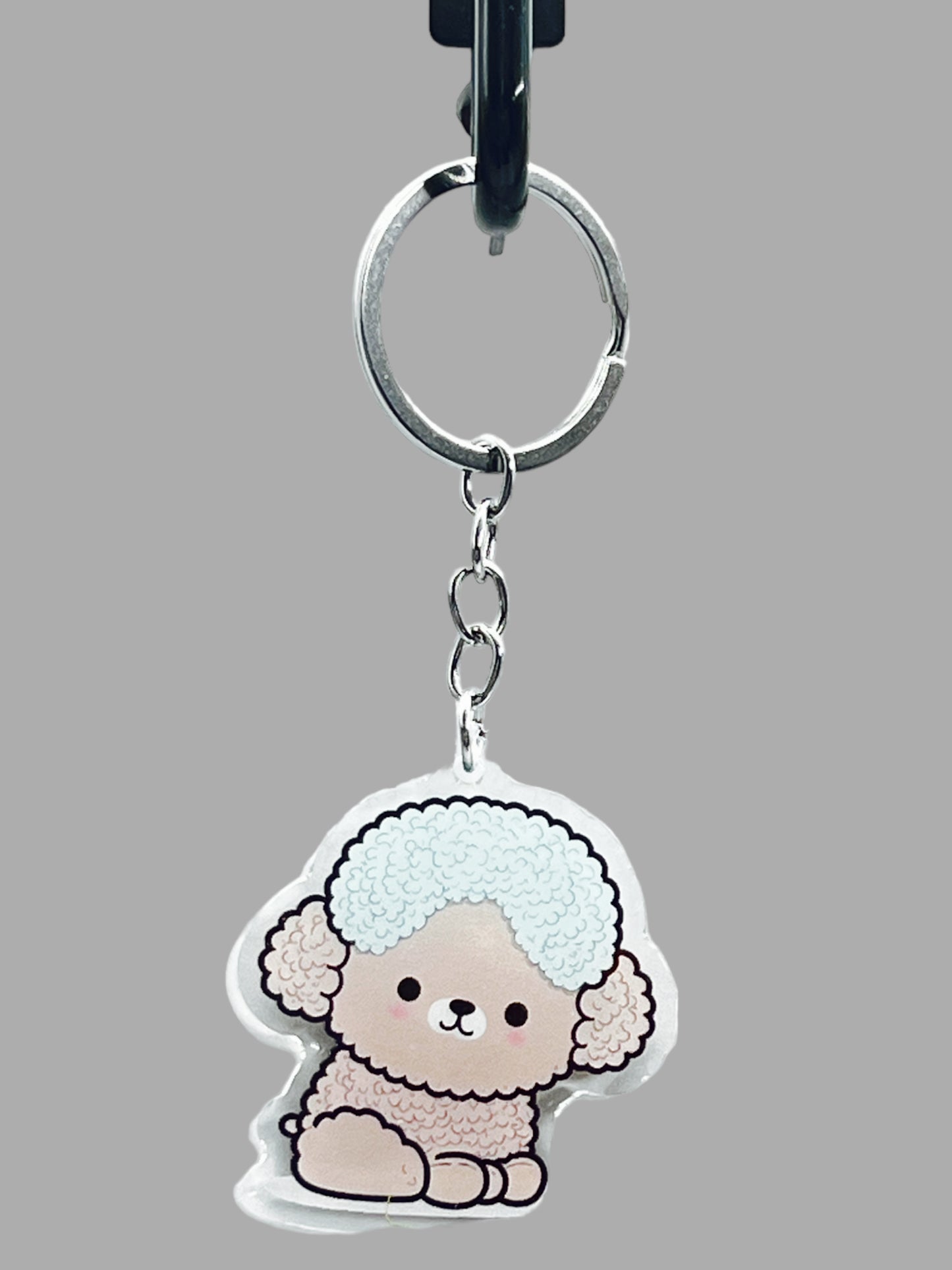 Doberman Pinscher Dog Acrylic Keychain Cute kawaii memorial ornament, pet portrait charm gift backpack photo fob, dad car décor, dog mom gift