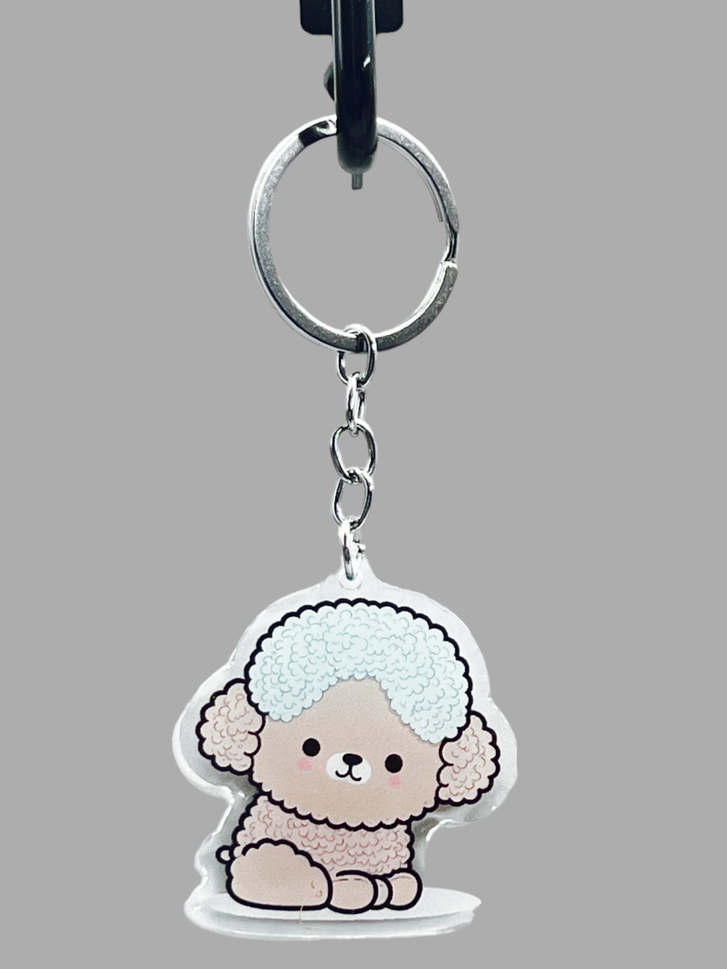 Doberman Pinscher Dog Acrylic Keychain Cute kawaii memorial ornament, pet portrait charm gift backpack photo fob, dad car décor, dog mom gift