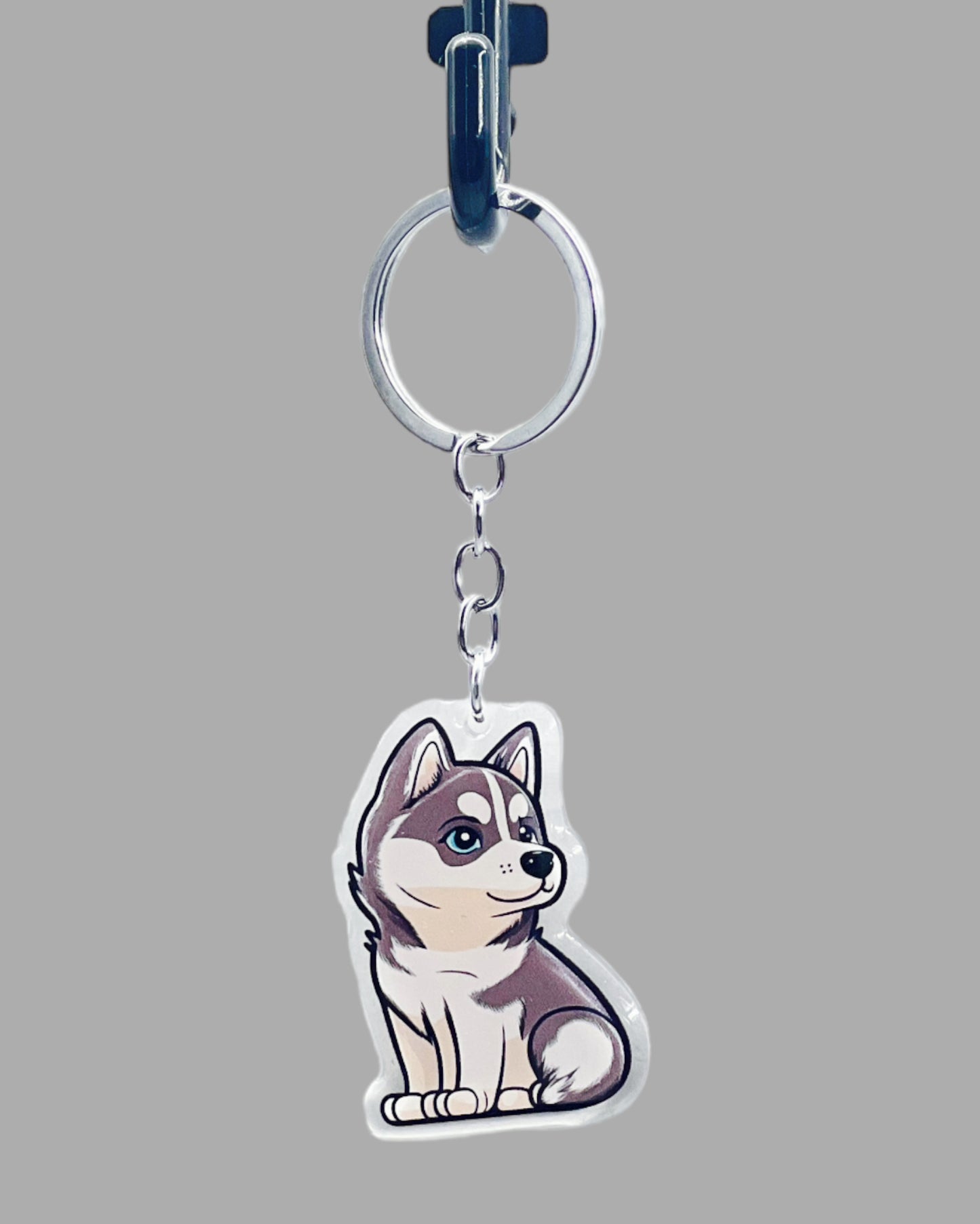 Dog Acrylic Keychain Cute kawaii memorial ornament, pet portrait charm gift backpack photo fob, dad car décor, dog mom gift