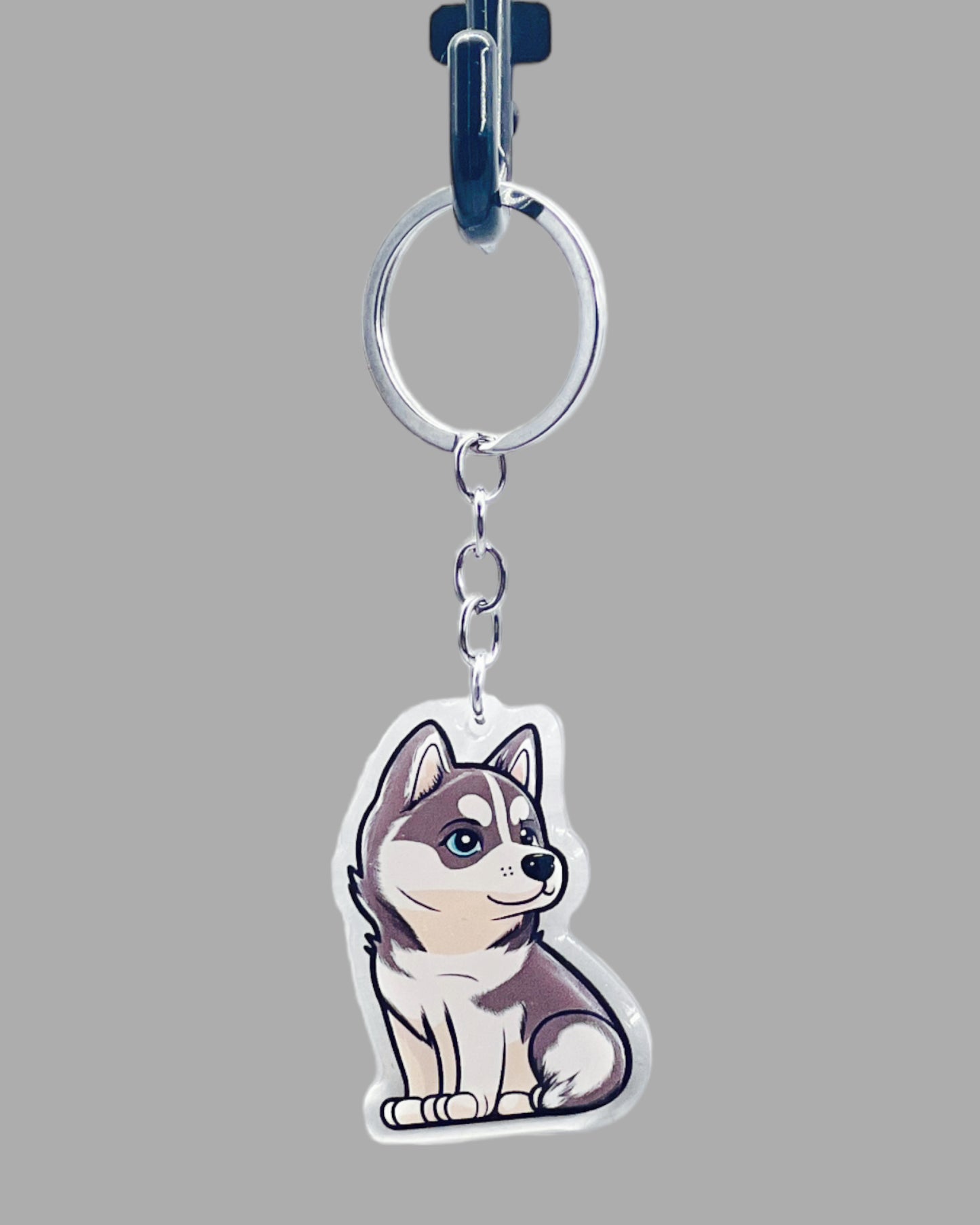 Dog Acrylic Keychain Cute kawaii memorial ornament, pet portrait charm gift backpack photo fob, dad car décor, dog mom gift