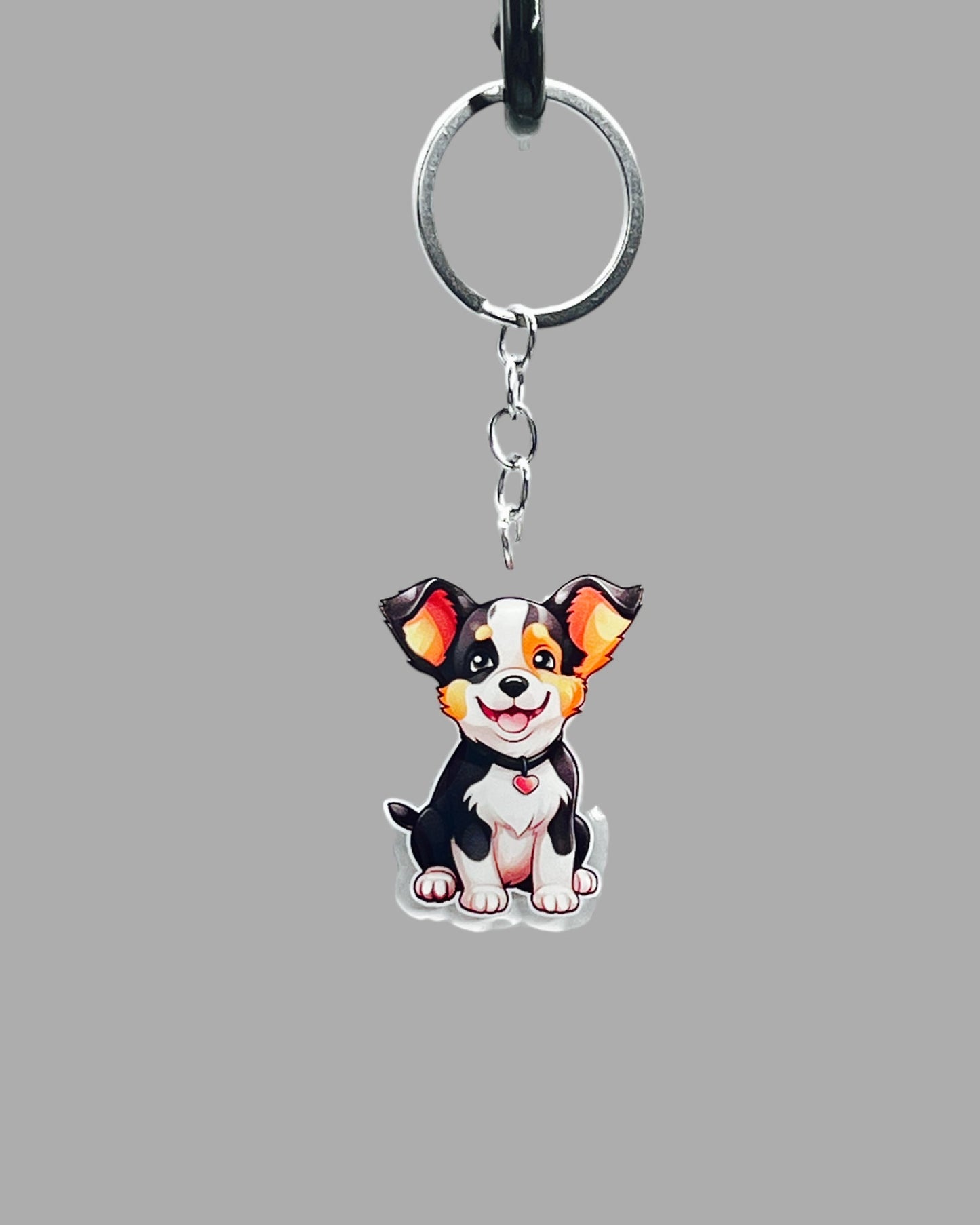 Corgi Dog Acrylic Keychain Cute kawaii memorial ornament, pet portrait charm gift backpack photo fob, dad car décor, dog mom gift