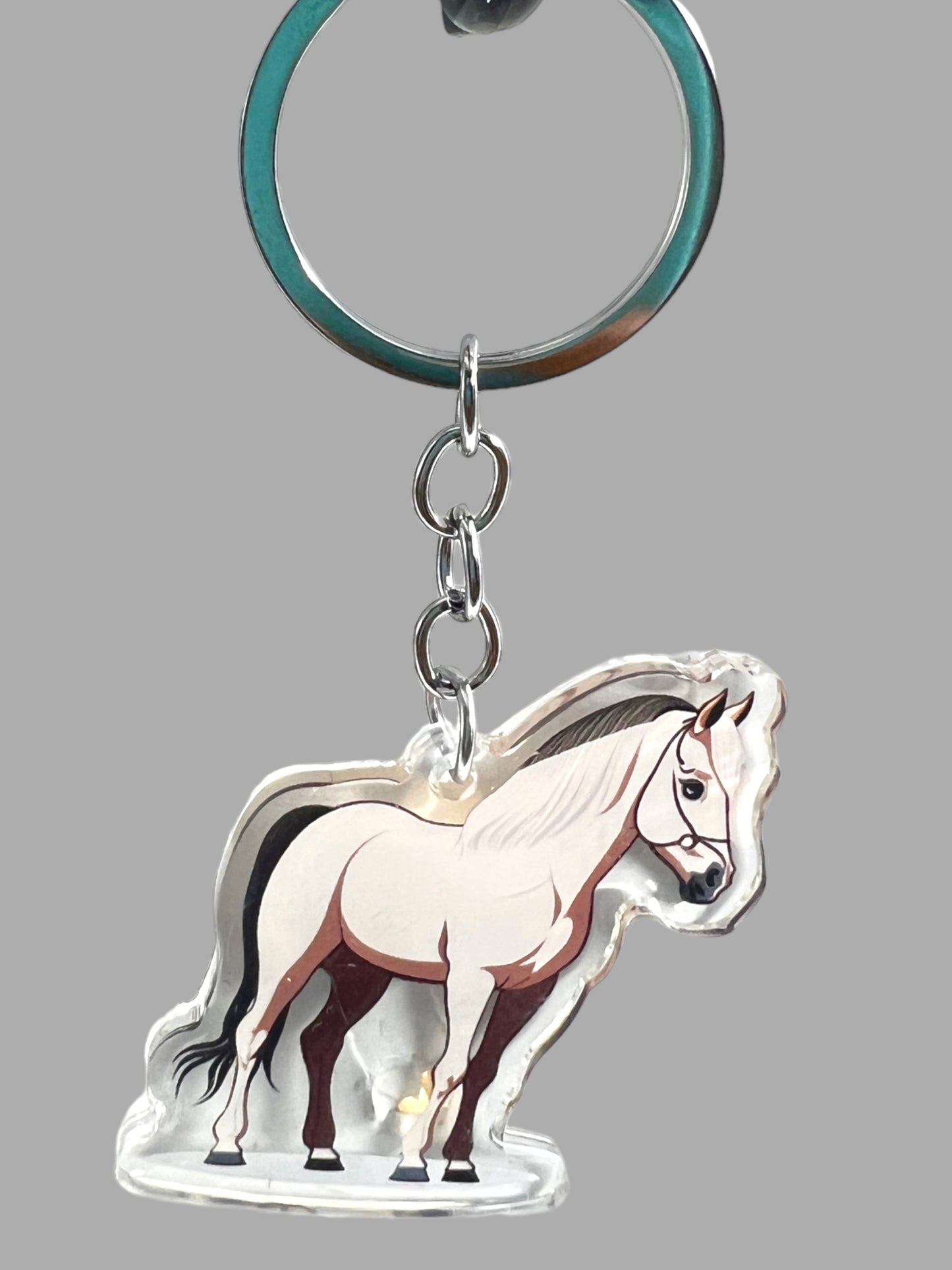 Horse Acrylic Keychain, Cute kawaii memorial ornament, pet portrait charm gift backpack Horse Acrylic Keychain, Farm Animal Cute kawaii memorial ornament, pet portrait charm gift backpack fob, dad car décor, first day of school gift