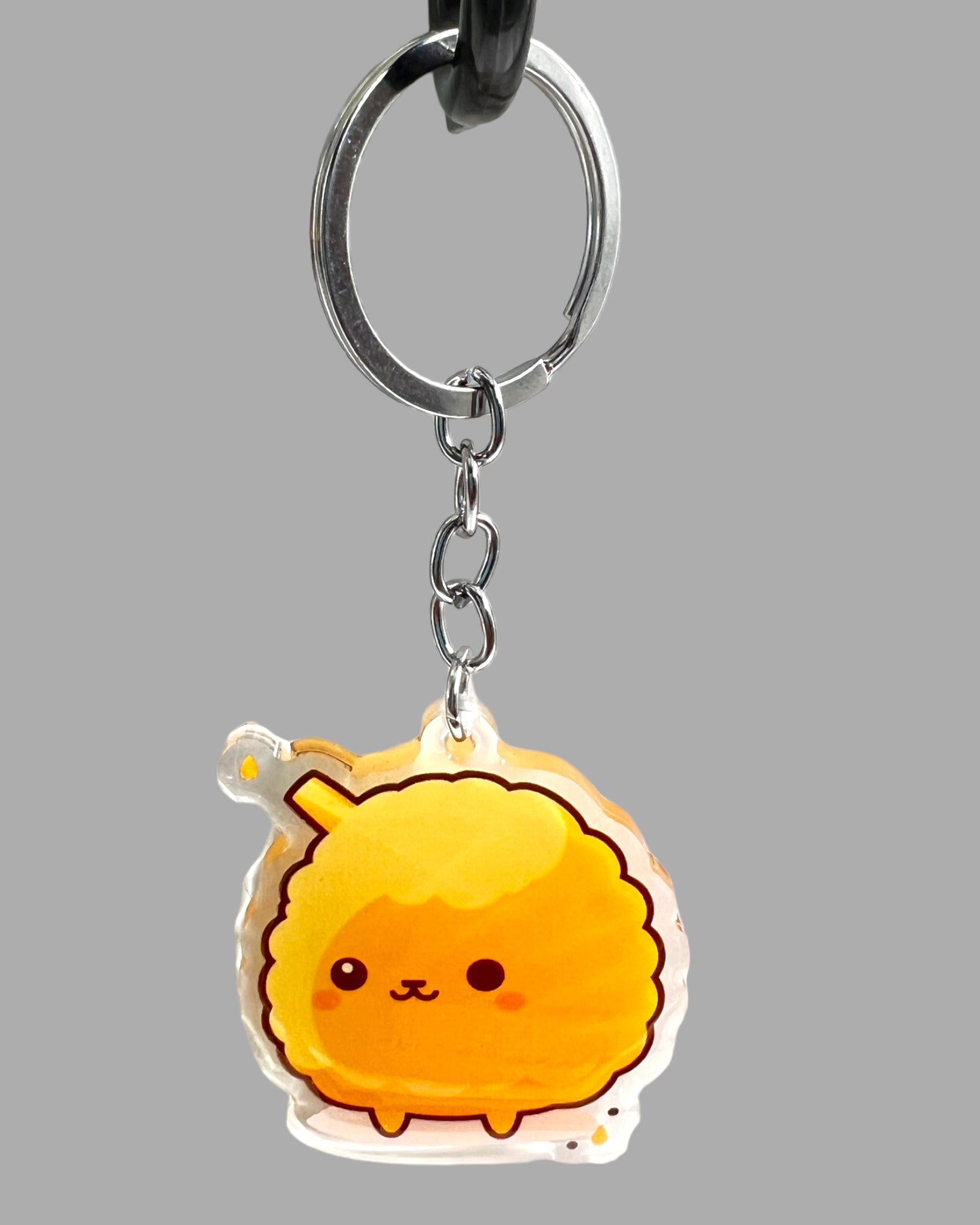 Kawaii illama farm animal Acrylic Keychain, Cute kawaii memorial ornament, pet portrait charm gift backpack fob, dad car décor, first day of school gift