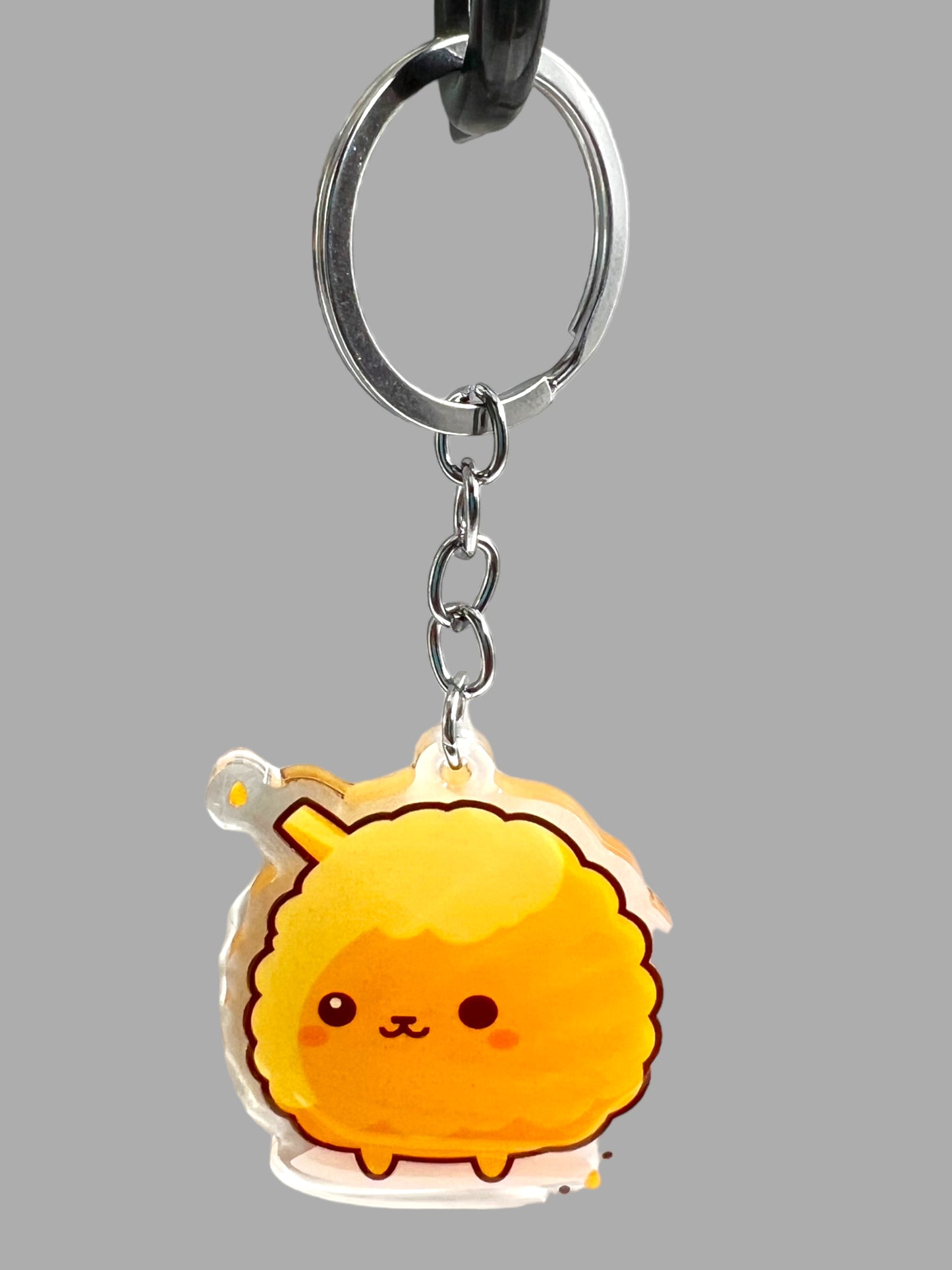 Kawaii illama farm animal Acrylic Keychain, Cute kawaii memorial ornament, pet portrait charm gift backpack fob, dad car décor, first day of school gift